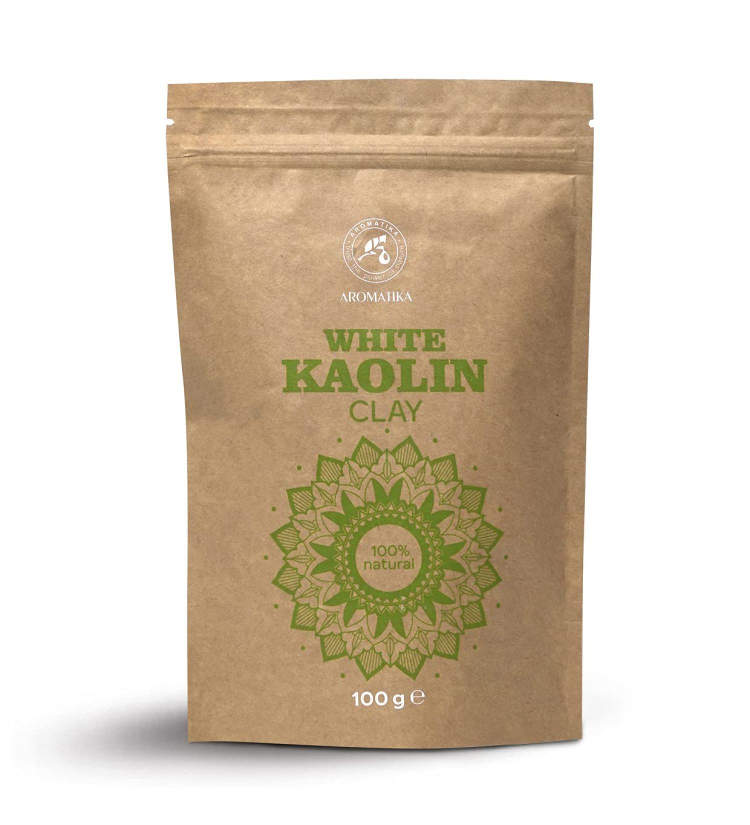 Kaolin White Tonerde Powder 100g - Chemical-Free Facial Cleanser & Cosmetic Clay for Masks Peeling Hair & Body Care - Buy Online on GoSupps.com