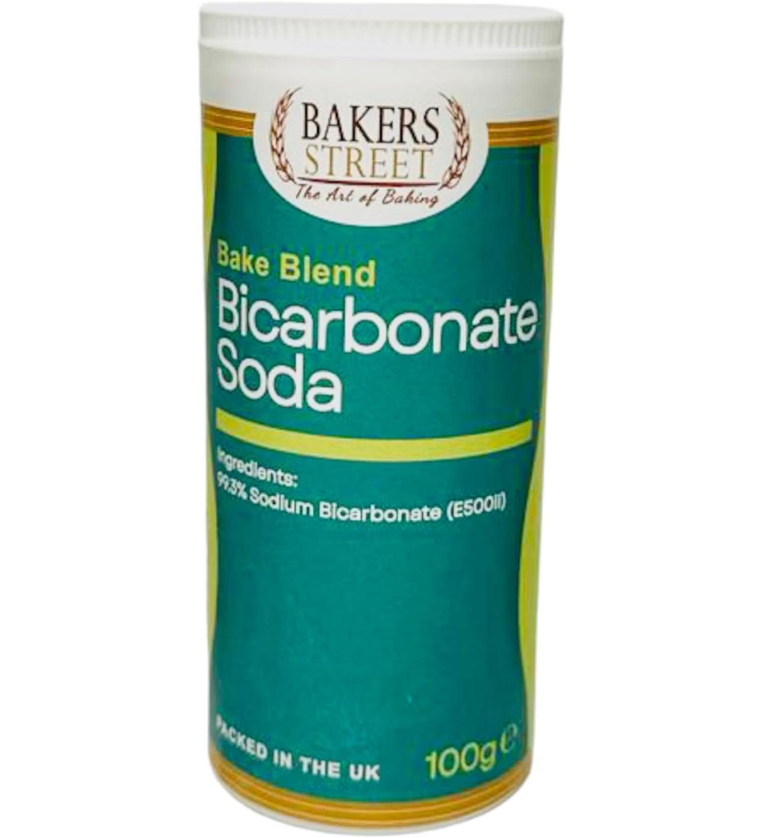 Bakers Street | Pure Baking Soda (100gX2) | Food Grade | 100% Sodium Bicarbonate of Soda | Baking Soda for Cooking & Drinking & Cleaning | Raising Agent - Buy Online on GoSupps.com