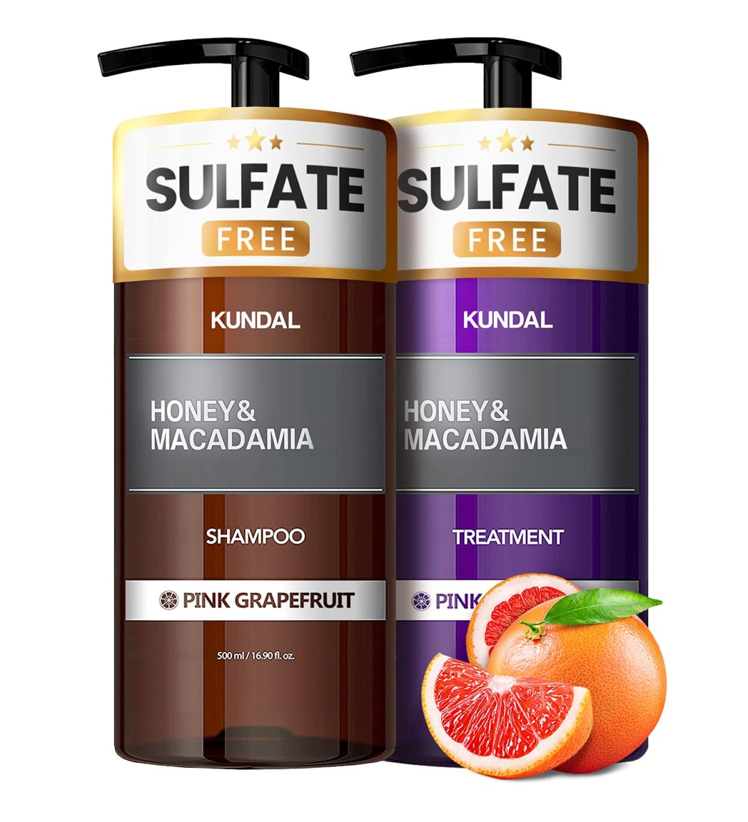 KUNDAL Pink Grapefruit Sulfate Free Shampoo and Conditioner Set with Argan Oil - Moisturizing for Dry Damaged Hair - Color Safe - 16.9 fl oz x 2 - Buy Online on GoSupps.com