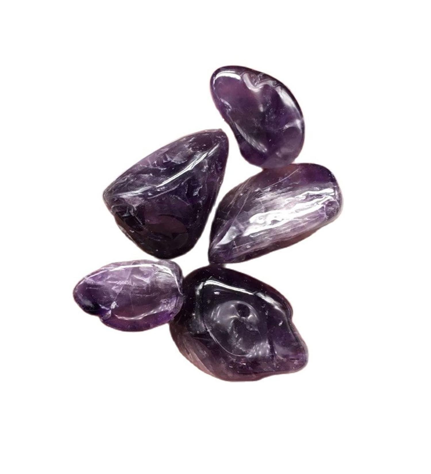 Natural Crystal Rough 5pcs Natural Amethyst Stones Healing Quartz Crystal Minerals Tumbled Stone for Healing - Buy Online on GoSupps.com