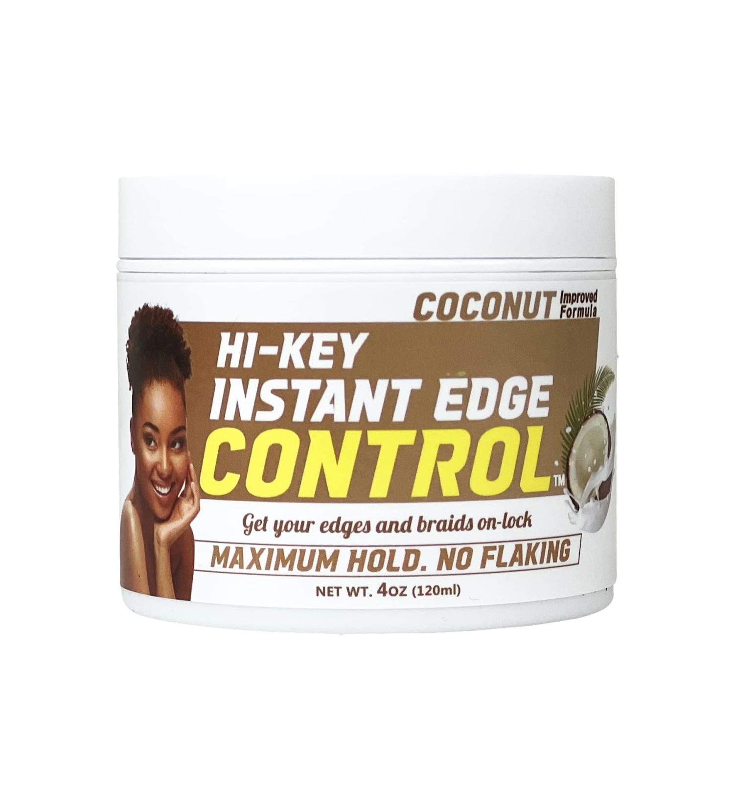 Hi-Key Instant Control Edge & Braid Gel Max Hold 4 oz (Coconut) - No Flaking - Pack of 1 - Buy Online on GoSupps.com