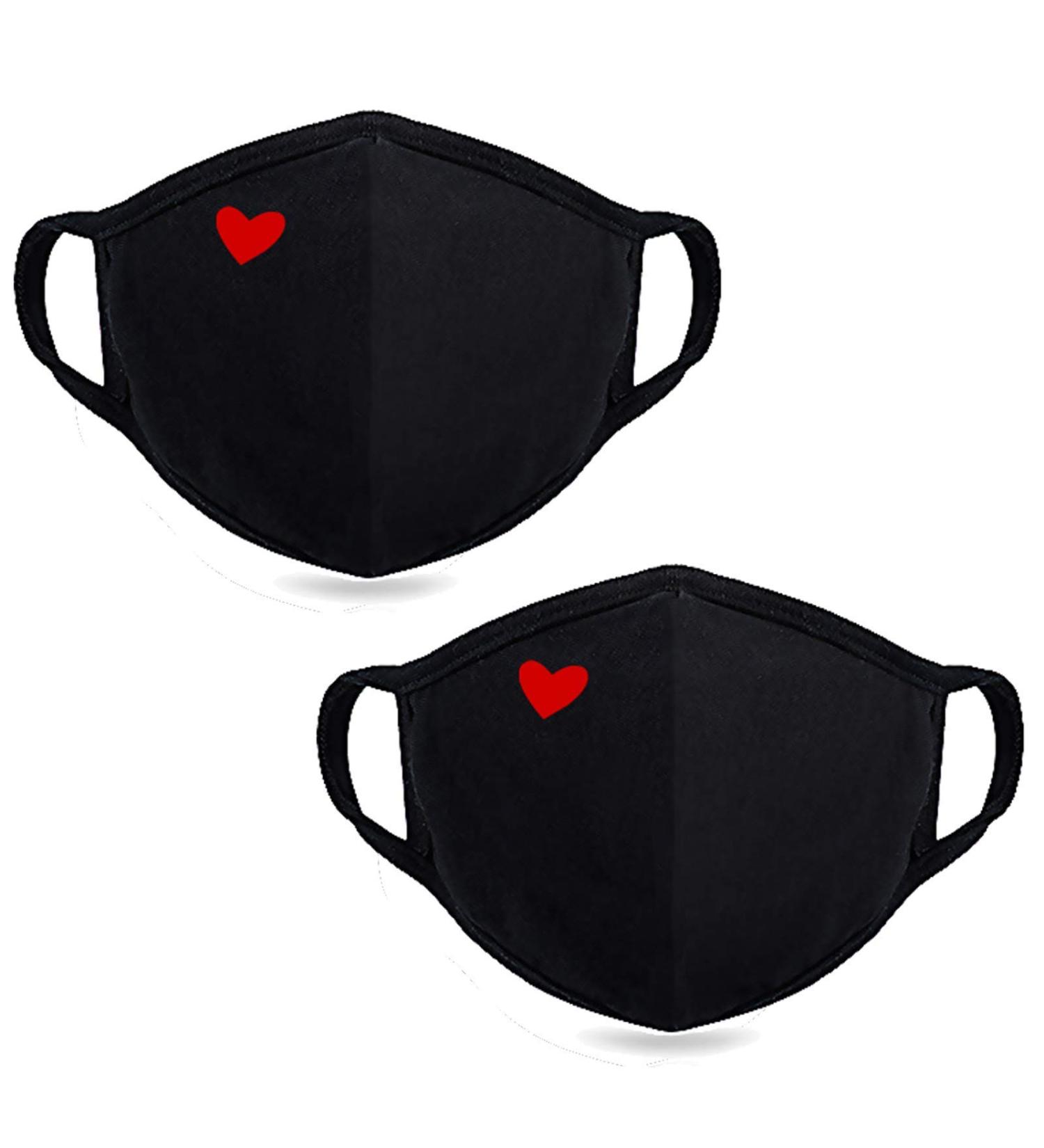 Fashion Cute Heart Face Mask - Unisex Organic Cotton Dustproof Mouth Protection - Buy Online on GoSupps.com