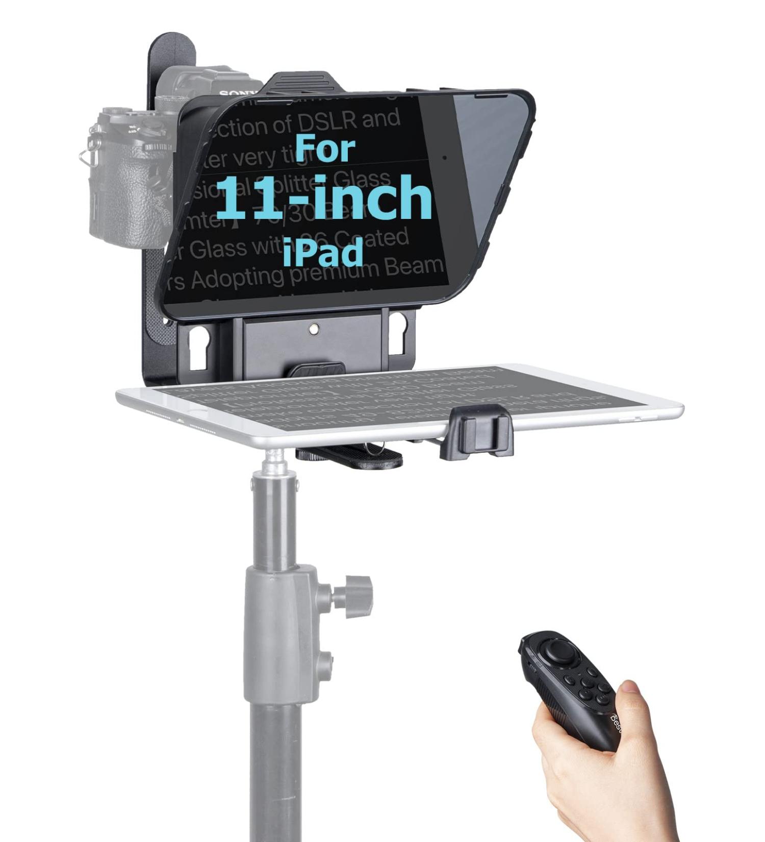 Desview T3S Teleprompter for Devices up to 11 with Remote Control and Liftable Shooting Platform - Buy Online on GoSupps.com