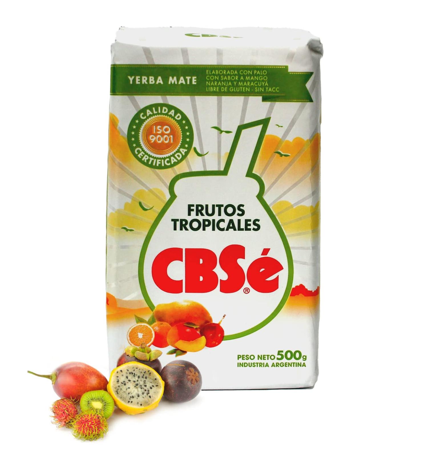  Yerbee CBS Yerba Mat Tea with Tropical Fruits 0.5 kg | Argentine Mat Tea | Invigorating and Energizing Drink - Buy Online on GoSupps.com