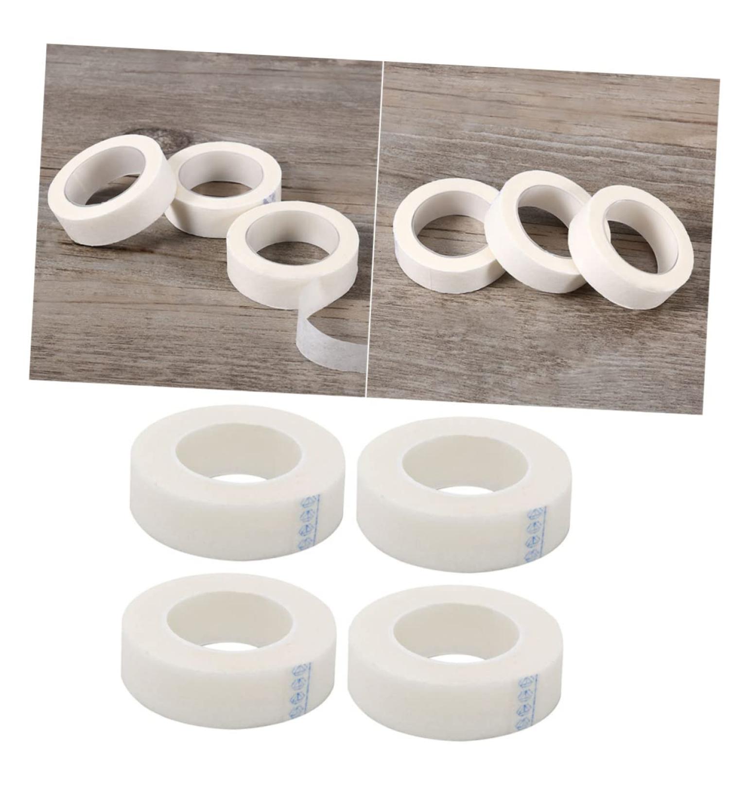 Beaupretty 4 Rolls lash extensions supplies white tape transparent tape eyelash tape sensitive skin Eyelash Tapes micropore eyelash tape extension adhesive tape Fake eyelashes tool 4 Rolls White - Buy Online on GoSupps.com