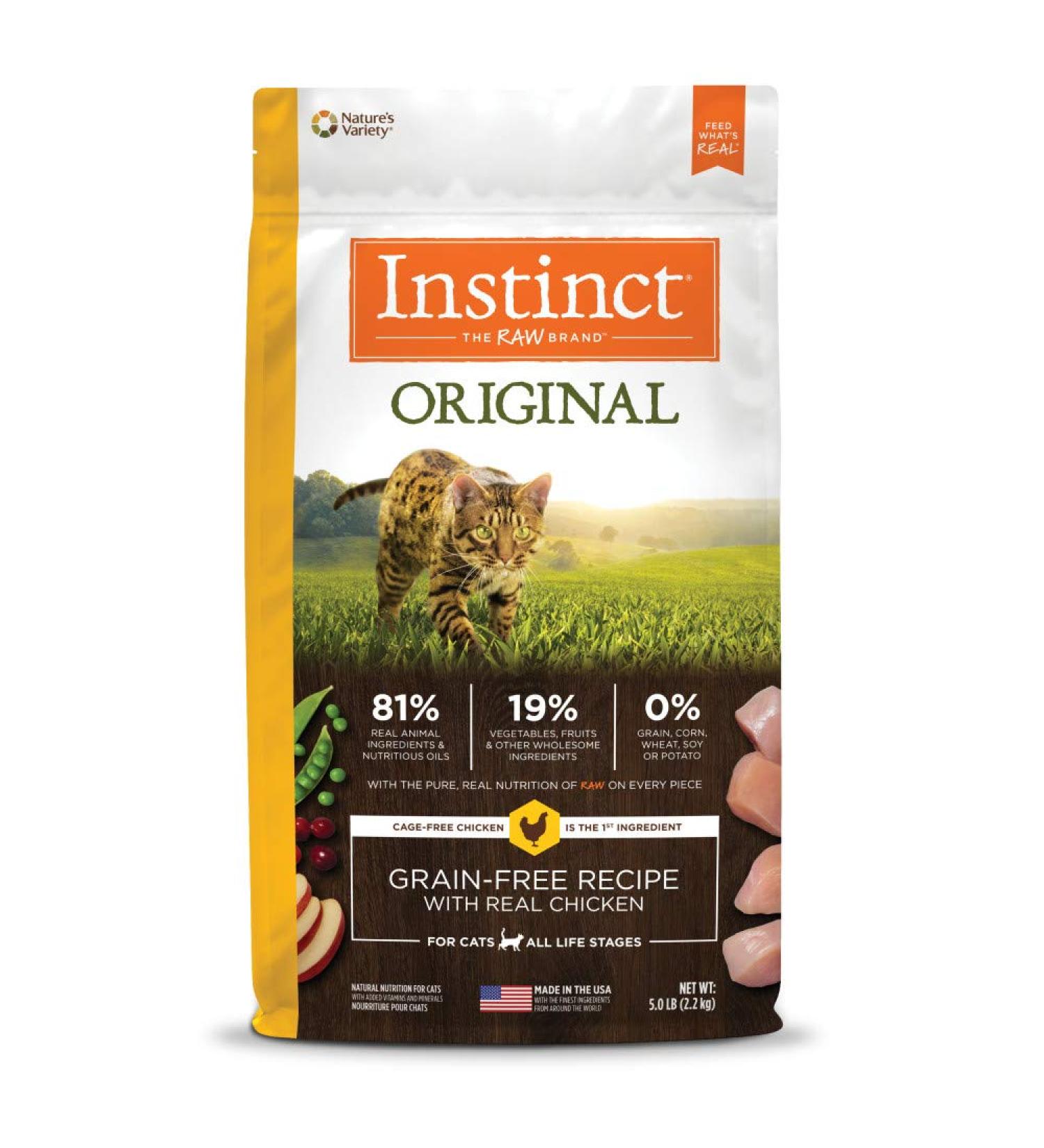 Instinct Grain-Free Natural High Protein Chicken Cat Food - 5 lb Pack - Buy Online on GoSupps.com