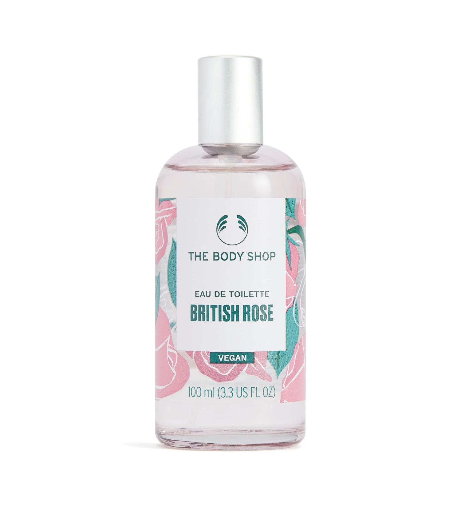 The Body Shop British Rose Eau De Toilette Fresh Dewy Fragrance Vegan 3.3 oz - Buy Online on GoSupps.com