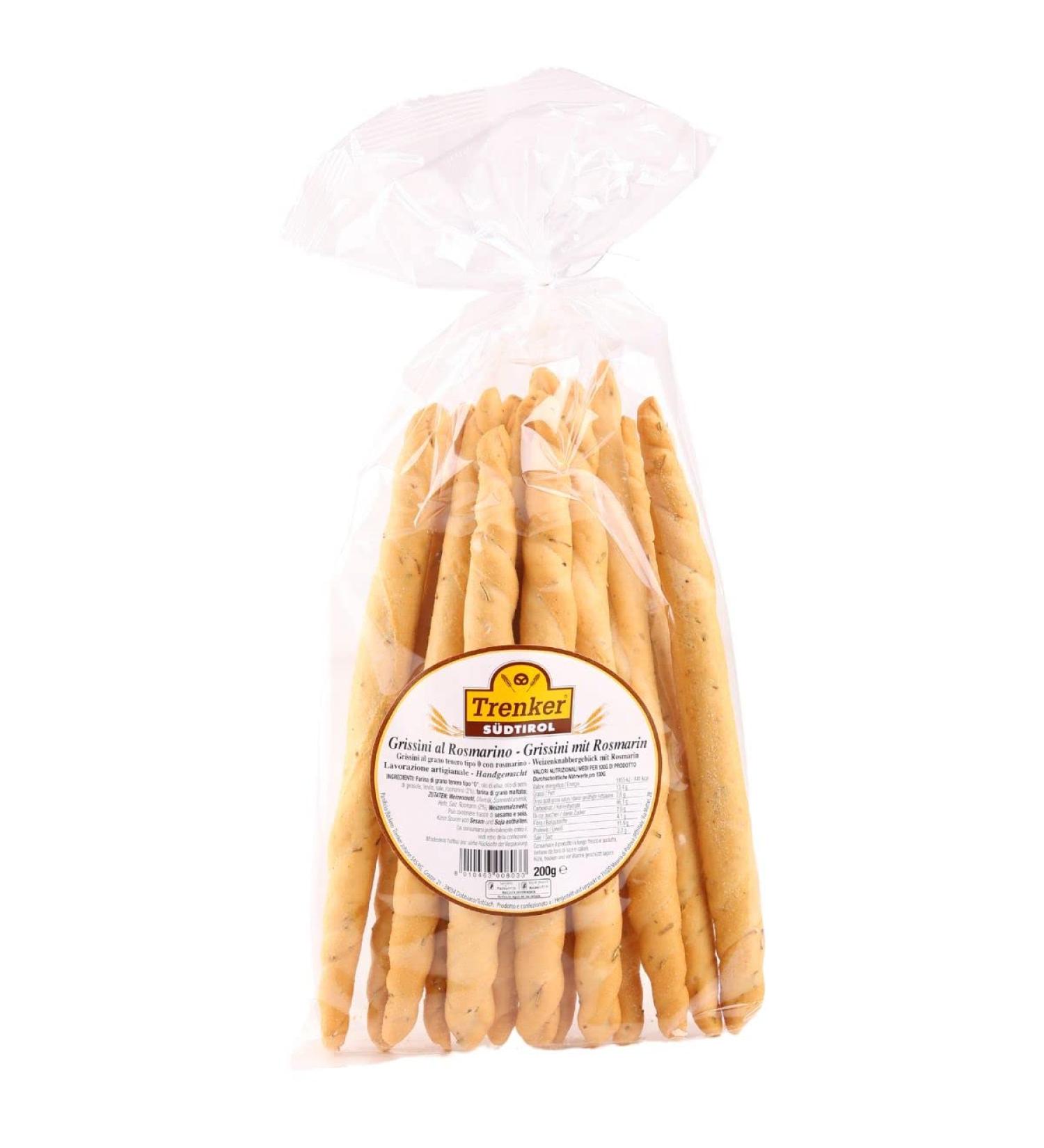 Handmade Grissini with Rosemary - 200g | Authentic Trenker South Tyrol | International Shipping - Buy Online on GoSupps.com