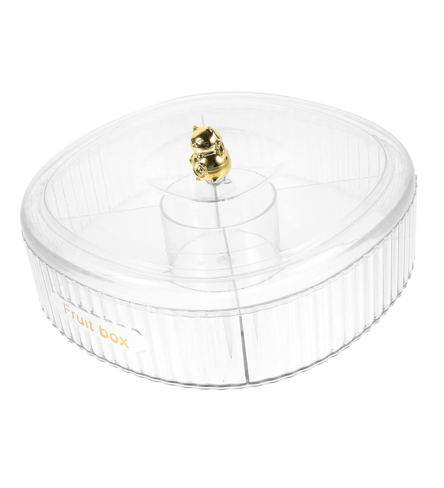 Abaodam Divided Dried Fruit Box Plastic Cookie Containers Divided Snack Tray Transparent Snack Container Nut 22X9.5CM As Shown - Buy Online on GoSupps.com