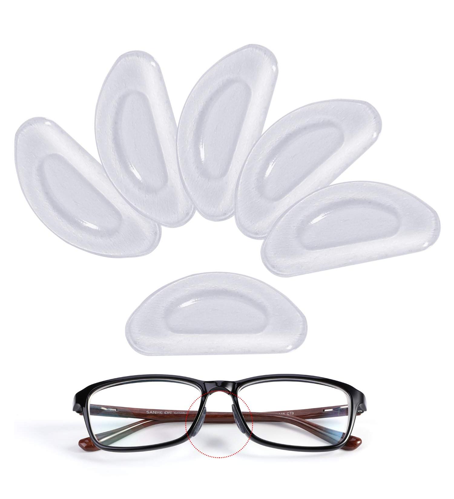 MWOOT Non-Slip Nose Pads - 12 Pairs 2mm Silicone Adhesive Pads for Eyeglasses & Sunglasses | Transparent Comfort & Stability - Buy Online on GoSupps.com