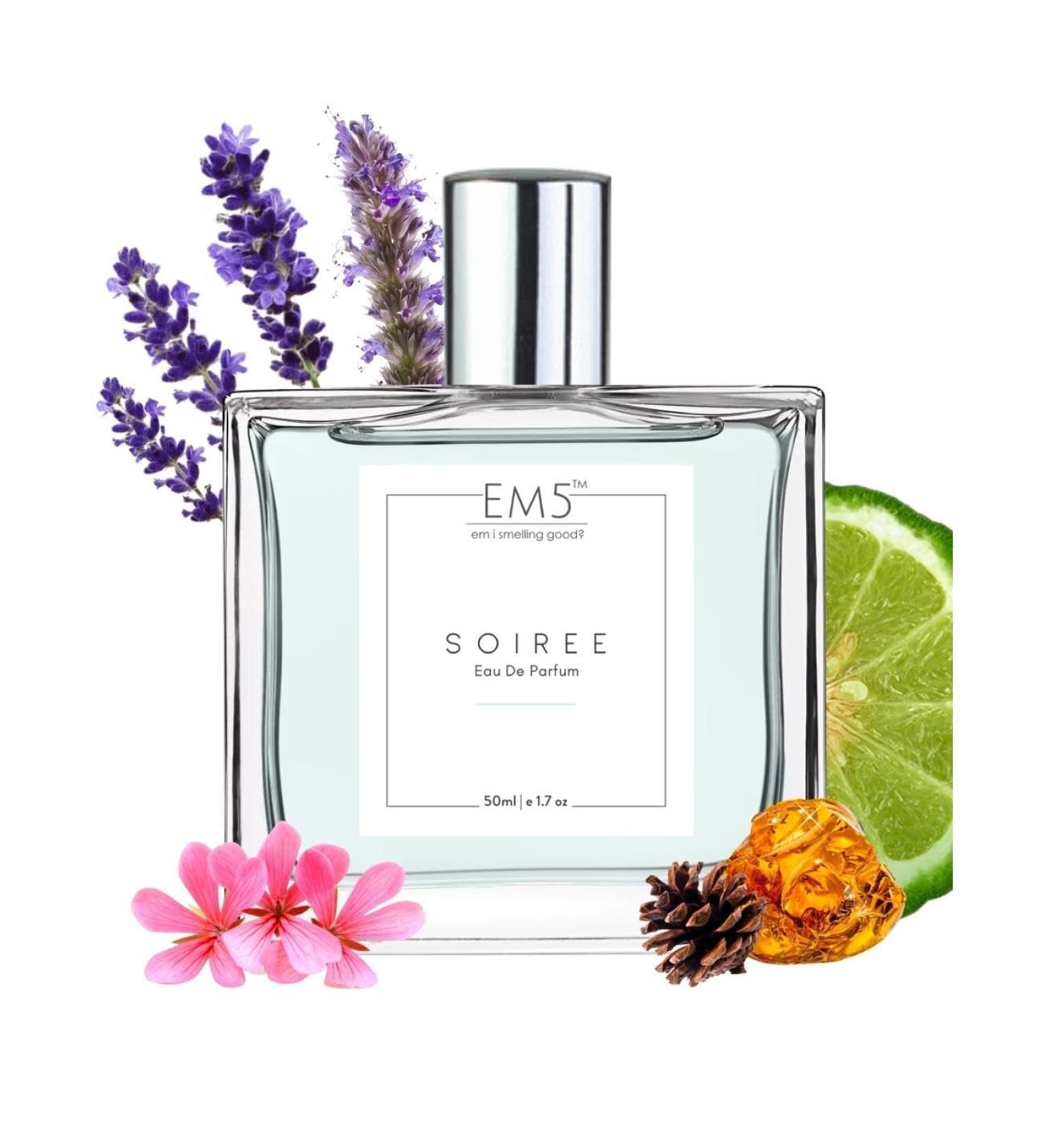 EM'5 Soiree Perfume for Men | Spicy Amber Citrus Scent | EDP Strong and Long Lasting Spray | Fragrance Gift for Him. - Buy Online on GoSupps.com