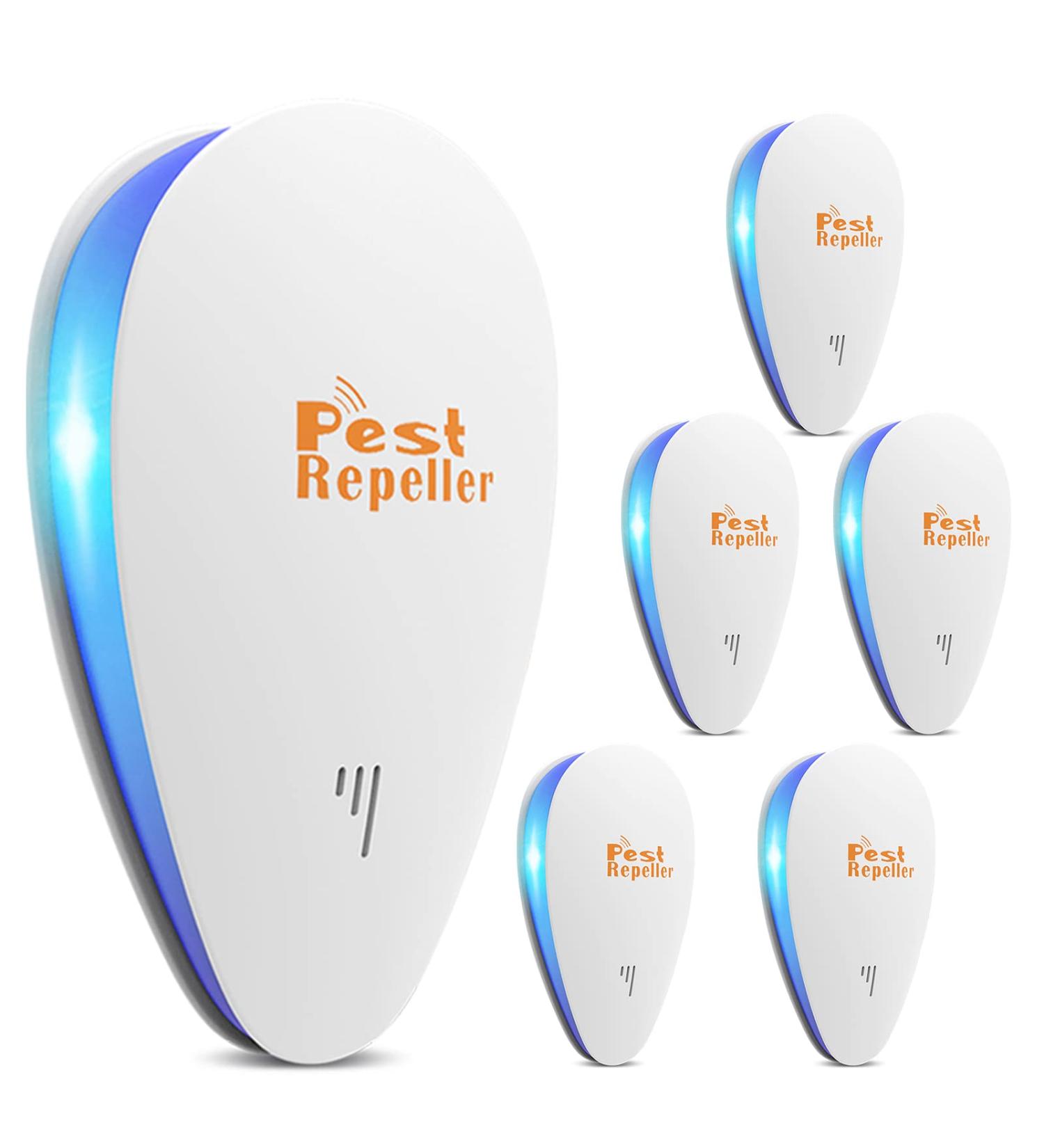 Ultrasonic Pest Repeller - Electronic Plug-in Repellent for Mosquitoes, Mice, Fleas, Spiders, Ants, Roaches - Safe for Humans & Pets - 6 Pack - Buy Online on GoSupps.com