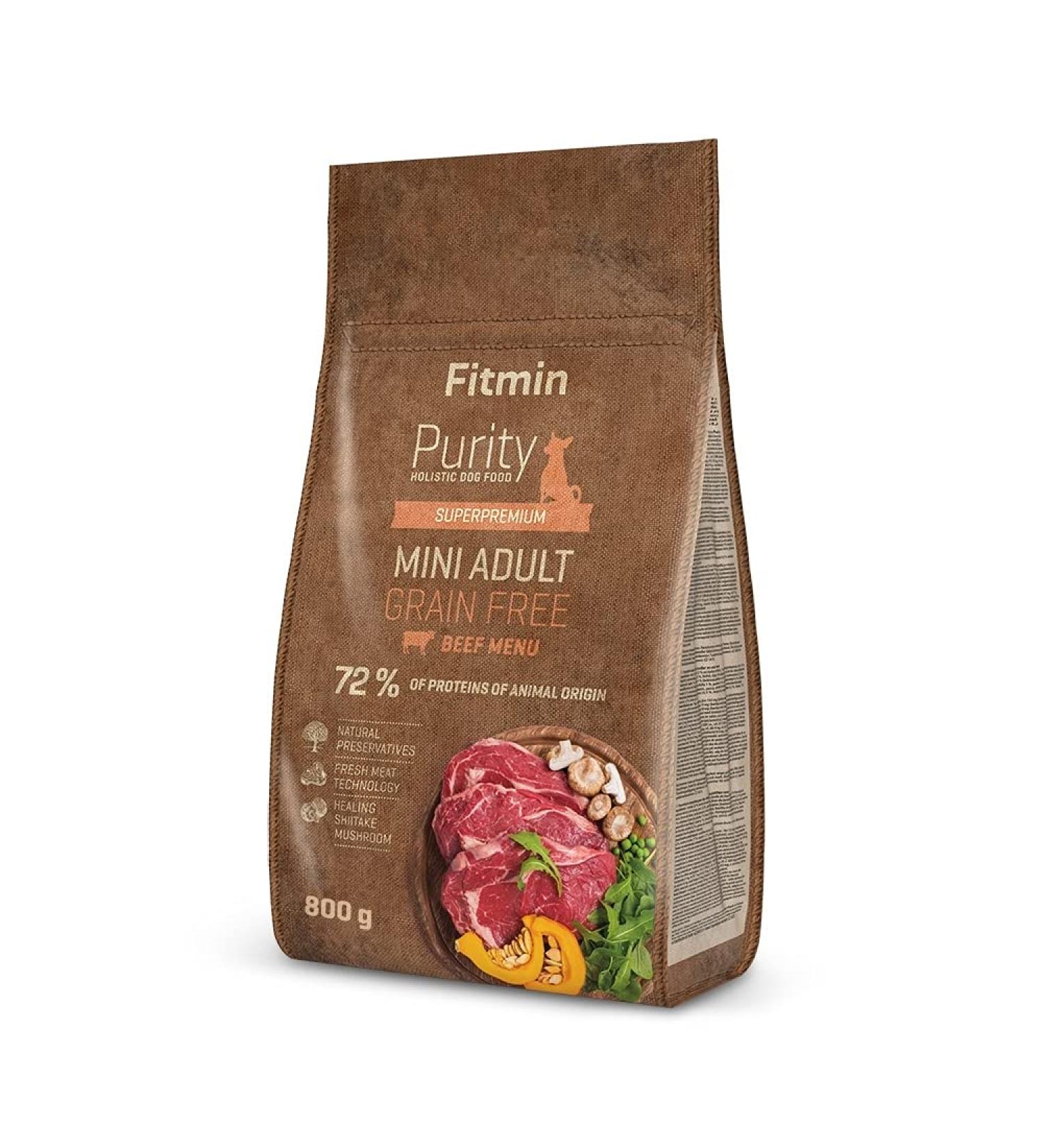 Fitmin Purity Dog GF Adult Mini Beef Grain Free Dry Dog Food 0.8kg - Buy Online on GoSupps.com