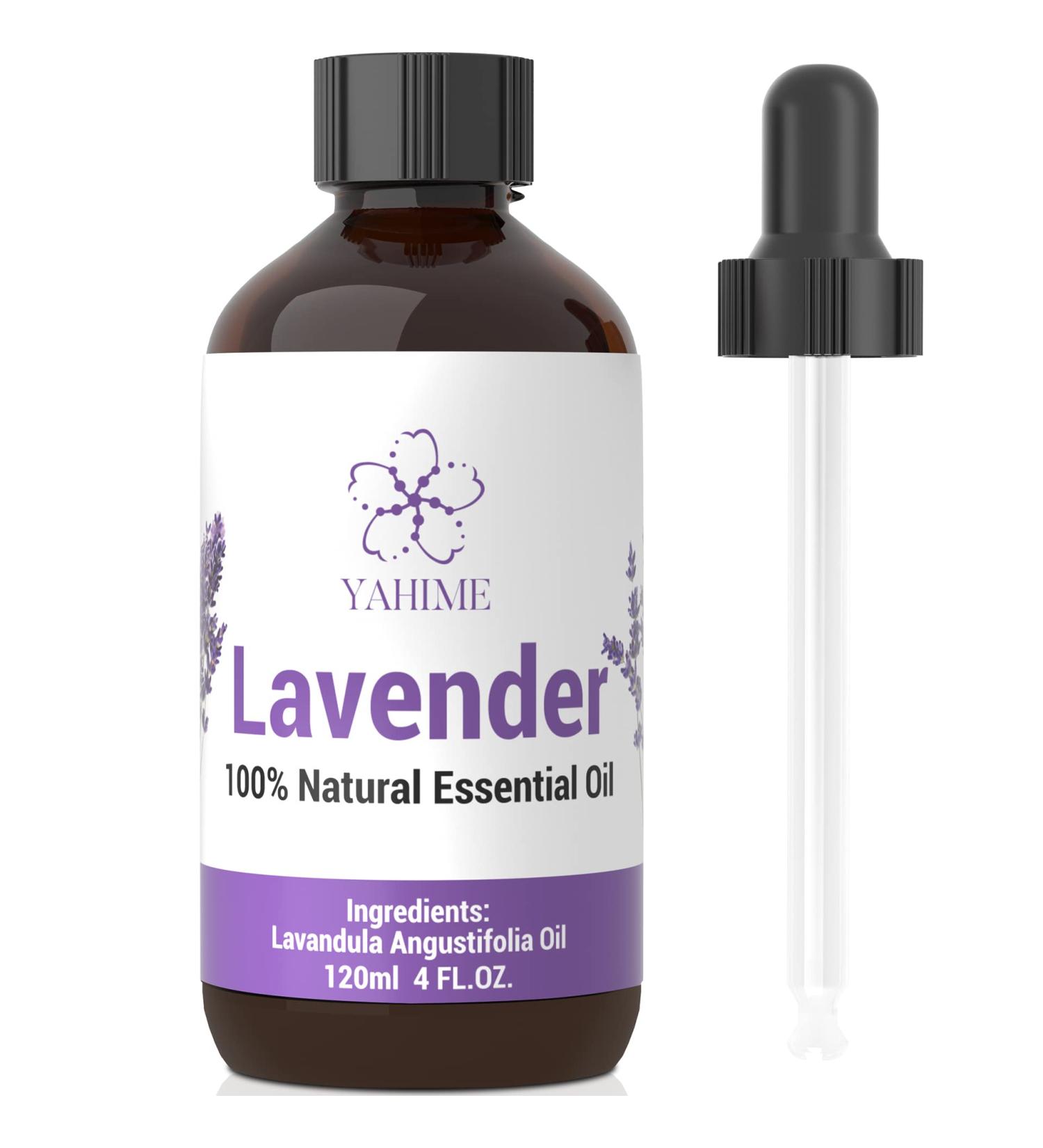 ASAKUKI Lavender Oil 4 Fl. Oz - Natural Therapeutic Grade Essential Oil for Diffuser, Home, Candle & Soap Making - YAHIME Infinite Series - Buy Online on GoSupps.com