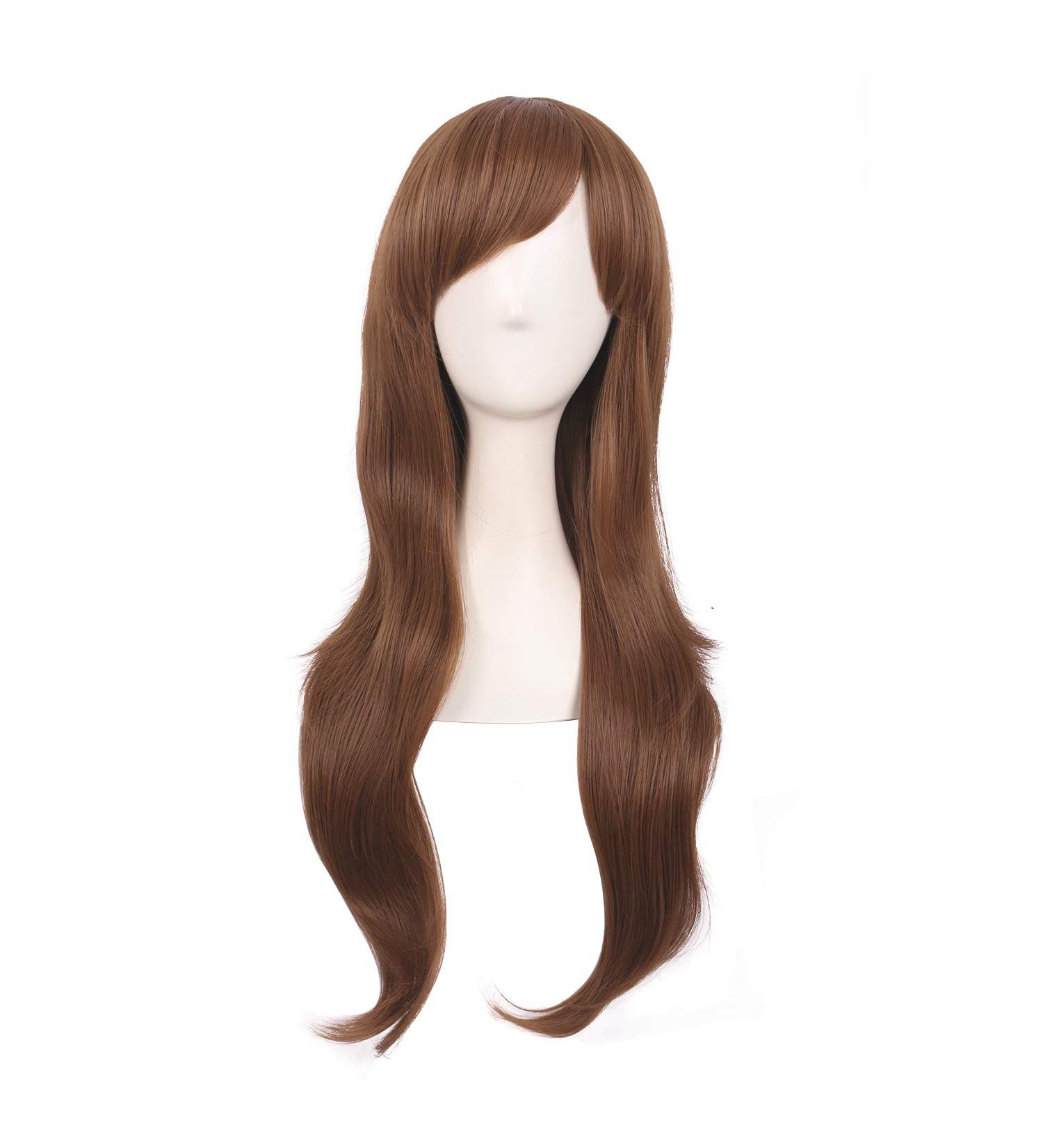 MapofBeauty 28 Long Curly Costume Cosplay Wig (Light Brown) - 70cm Length - Buy Online on GoSupps.com