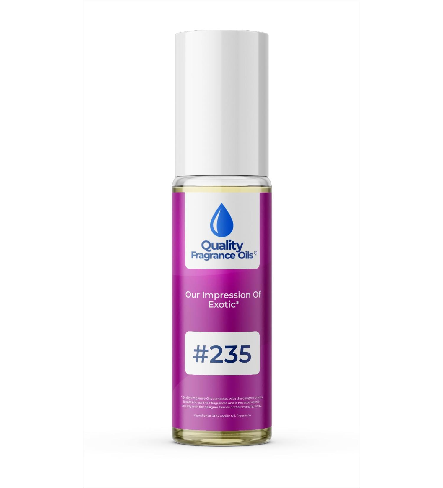 Quality Fragrance Oils' Impression #235 Inspired by Exotic for Women (10ml Roll On) Exotic for Women Impression #235 0.34 Fl Oz (Pack of 1) - Buy Online on GoSupps.com