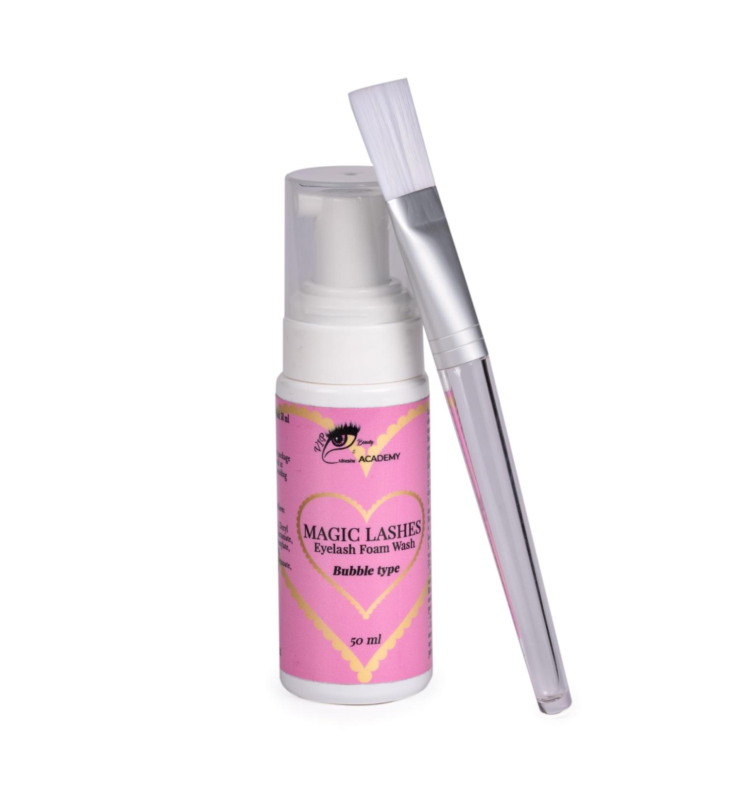 Vip Extension Eyelash Cleaning Foam - 50ml with MicroBrush | Gentle & Effective Makeup Remover for Lash Extensions - International Shipping Available - Buy Online on GoSupps.com