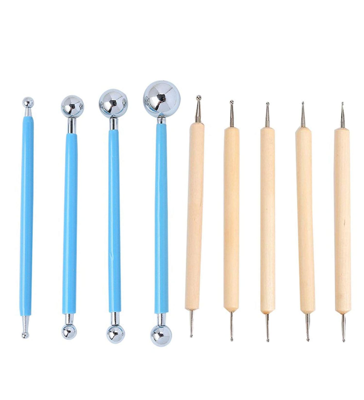 9pcs Nail Art Tools Set - Portable Nail Pens & Dotting Tools for Fashionable Manicures | International Shipping Available - Buy Online on GoSupps.com