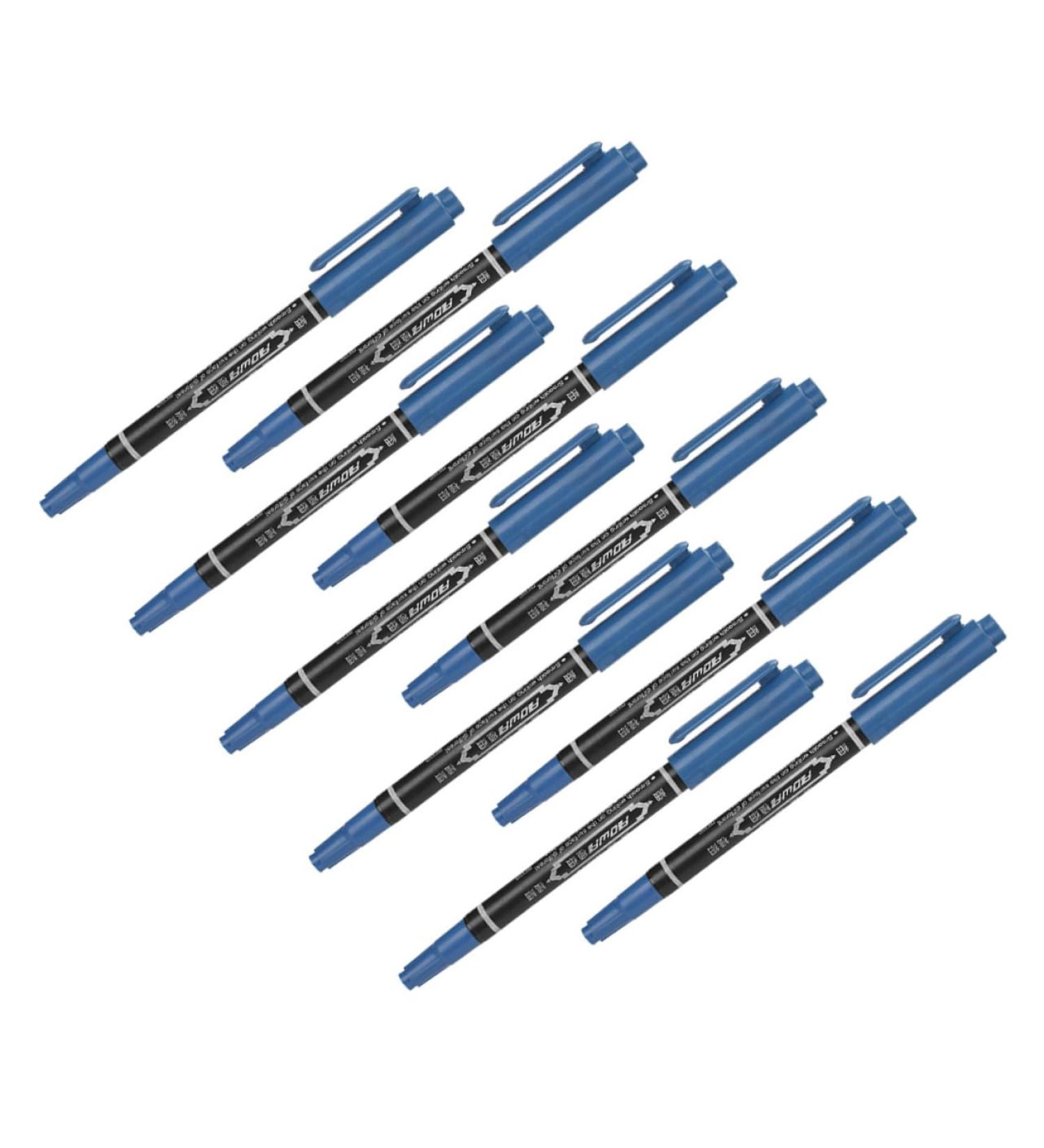 NOLITOY 10pcs Eyebrow Marker Pen Cosmetic Liner Beauty Marker Lip Mapping Pen Plastic Water Proof Use a Pen 13.9x1.8cm Blue - Buy Online on GoSupps.com