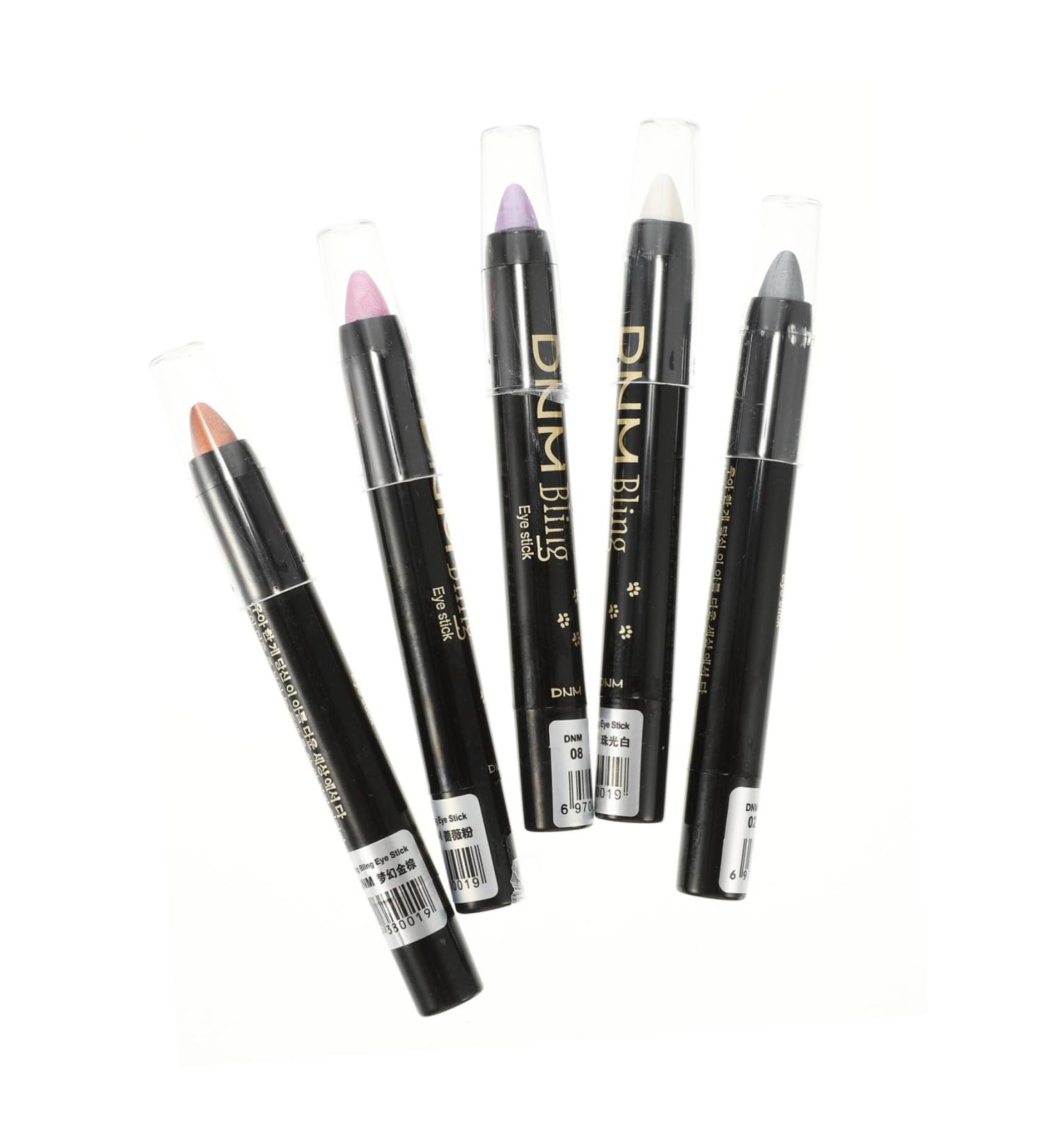 SKISUNO Glitter Eye Shadow 5pcs Pearlescent Eyeshadow Pencil Eye Shadow Stick Cream Suit Girl Makeup Pens Lasting To Rotate - Buy Online on GoSupps.com