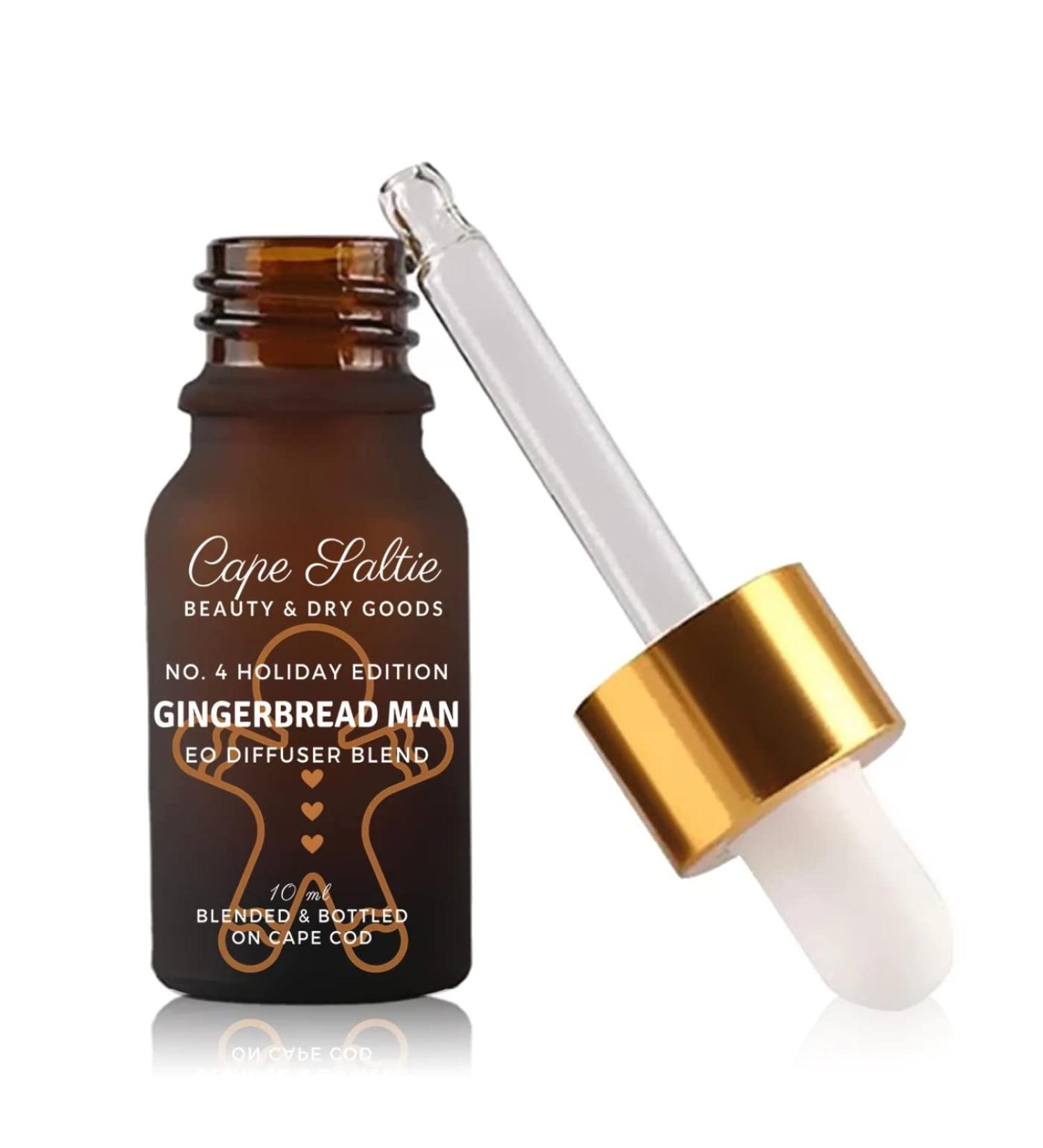 Cape Saltie Gingerbread Man Essential Oil & Fine Fragrance Diffuser Blend 10ML Fresh Ginger Cinnamon & Coffee Sweet Orange NO. 4 "Paula's Version Holiday Reserve - Buy Online on GoSupps.com