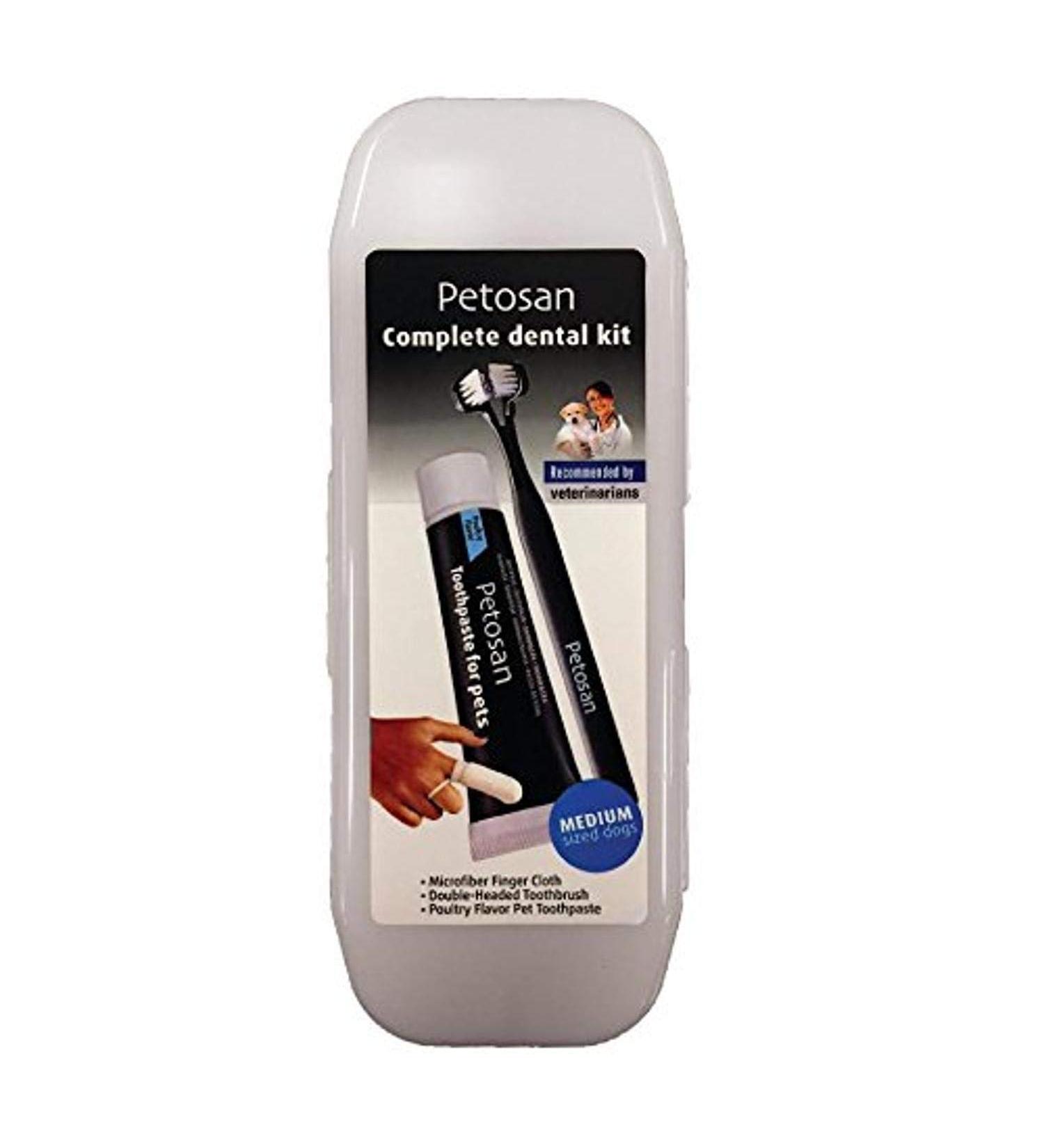 Petosan Complete Dental Care Kit for Medium Dogs (15-34 lbs) - Optimal Oral Health Solutions - Buy Online on GoSupps.com
