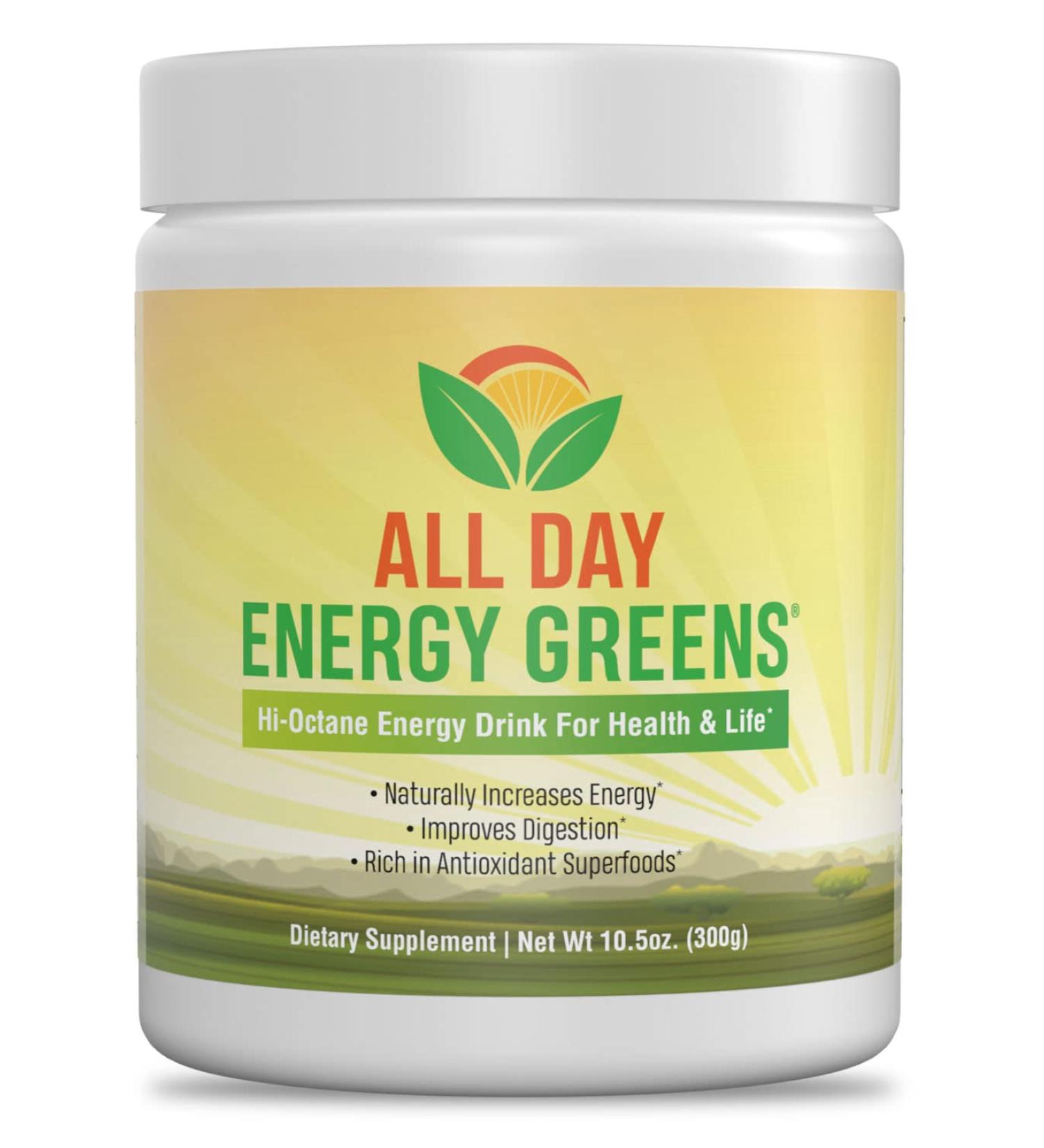 IVL - All Day Energy Greens - Supplement Powder Mix Drink Greens Powder Superfood - Super Greens Blend for Optimal Nutrition Energy & Digestion Green Juice Superfood Boost Original Flavor - Buy Online on GoSupps.com