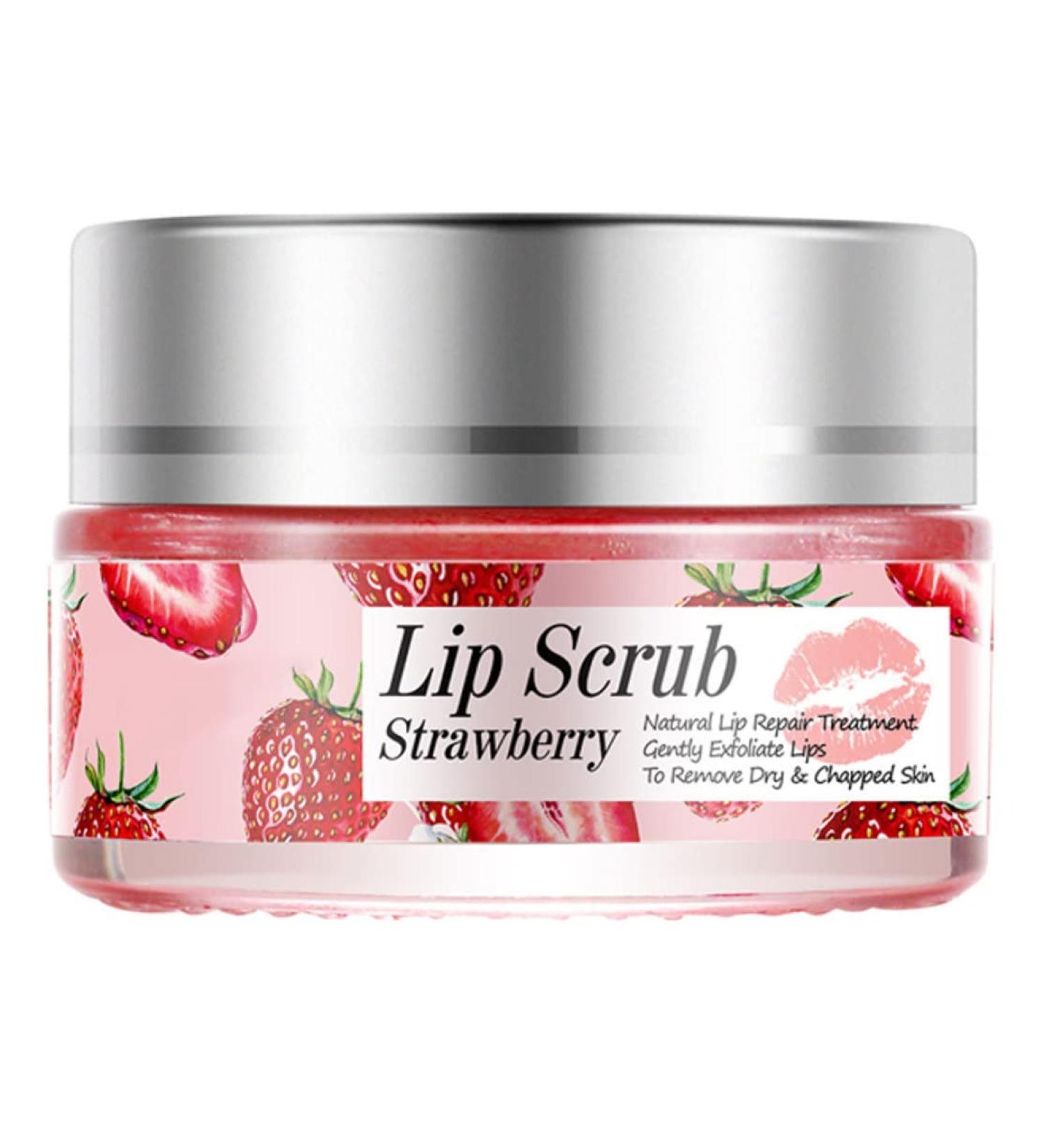 Lip Scrub Exfoliator Lip Overnight Moisturizer Sleeping Cream Lip Repair Balm Strawberry Makeup Moisturizer Liquid Lip - Buy Online on GoSupps.com
