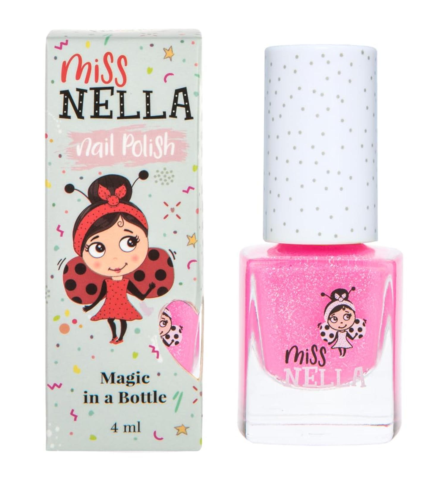 Miss Nella Marshmallow Overload Nail Polish for Kids - Coral Glitter Peel-Off Non-Toxic Water-Based & Odorless - Shop Internationally! - Buy Online on GoSupps.com