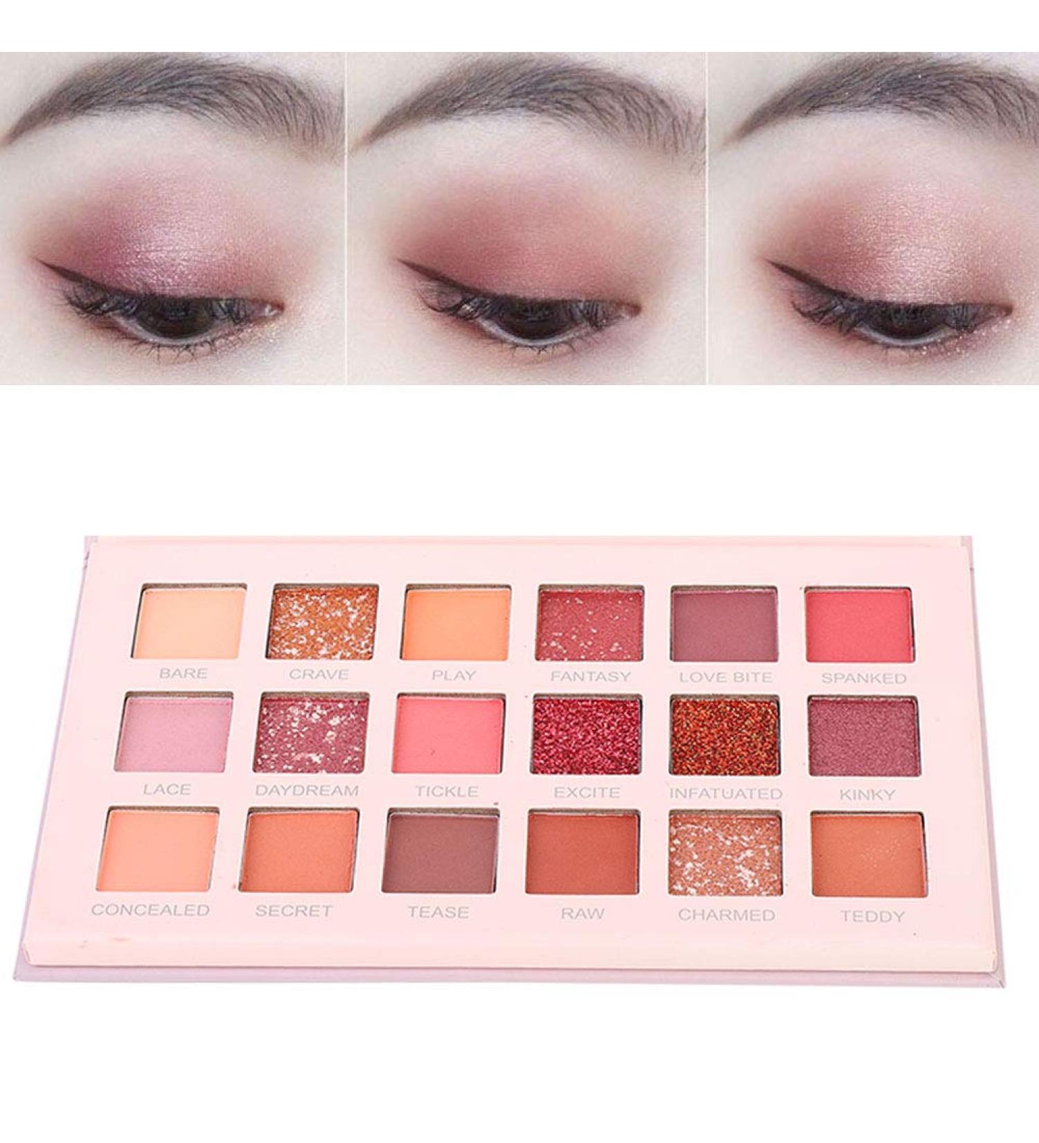 Smokey Eye Shadows Nudes Highly Pigmented Eyeshadow Palette 18 Colors Warm Matte Shimmer Neutral Eyeshadow Makeup Kits (18 colors) - Buy Online on GoSupps.com