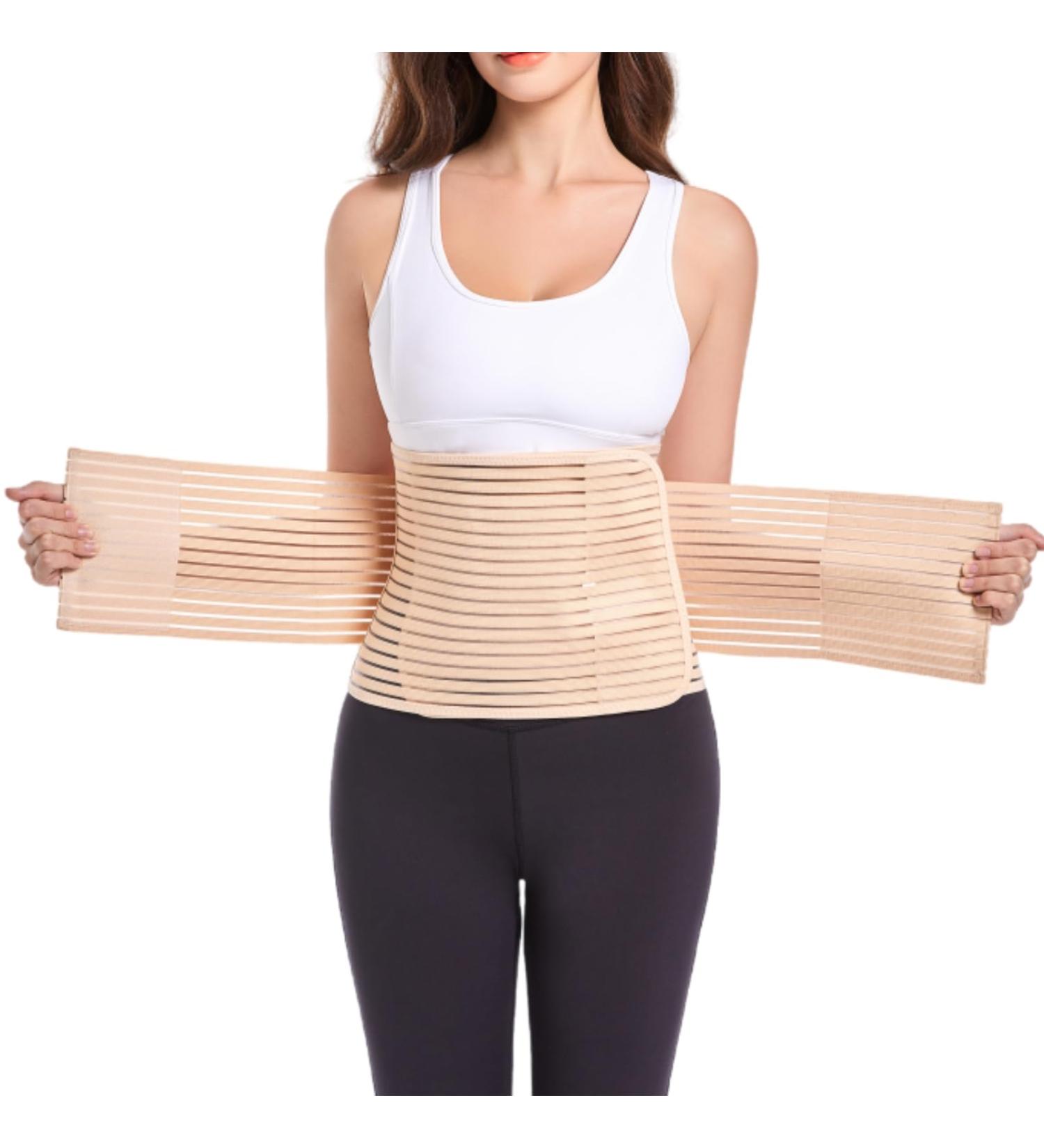 Shop Funcy Abdominal Binder for Post Surgery & Postpartum - Optimal Support Belly Band for Moms & Men | Medium Beige - Buy Online on GoSupps.com