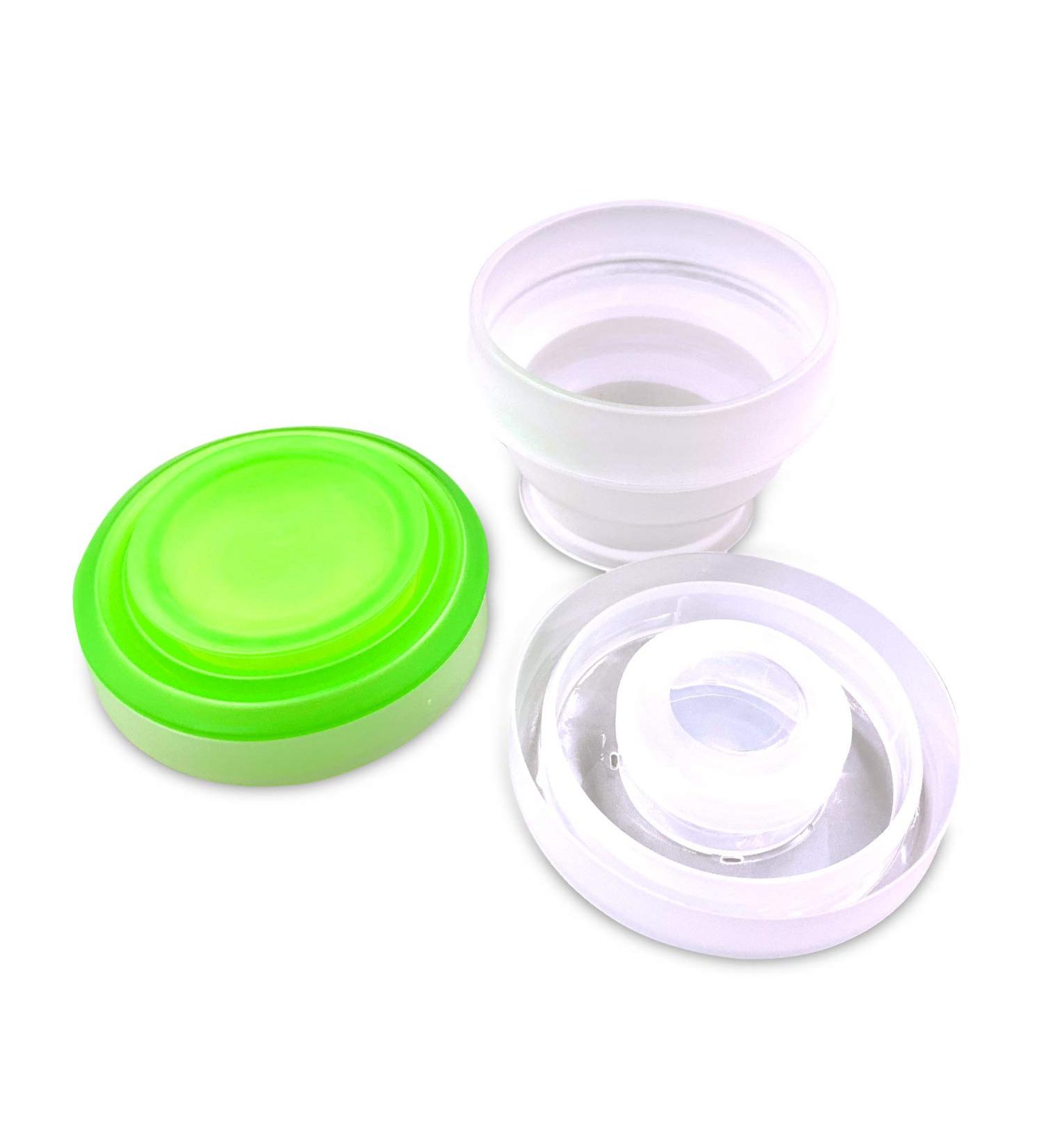 Deke Home 2 Pack Silicone Collapsible Travel Water Cup Set with Lids - Portable Camping Mugs for Outdoor Drinking - Buy Online on GoSupps.com