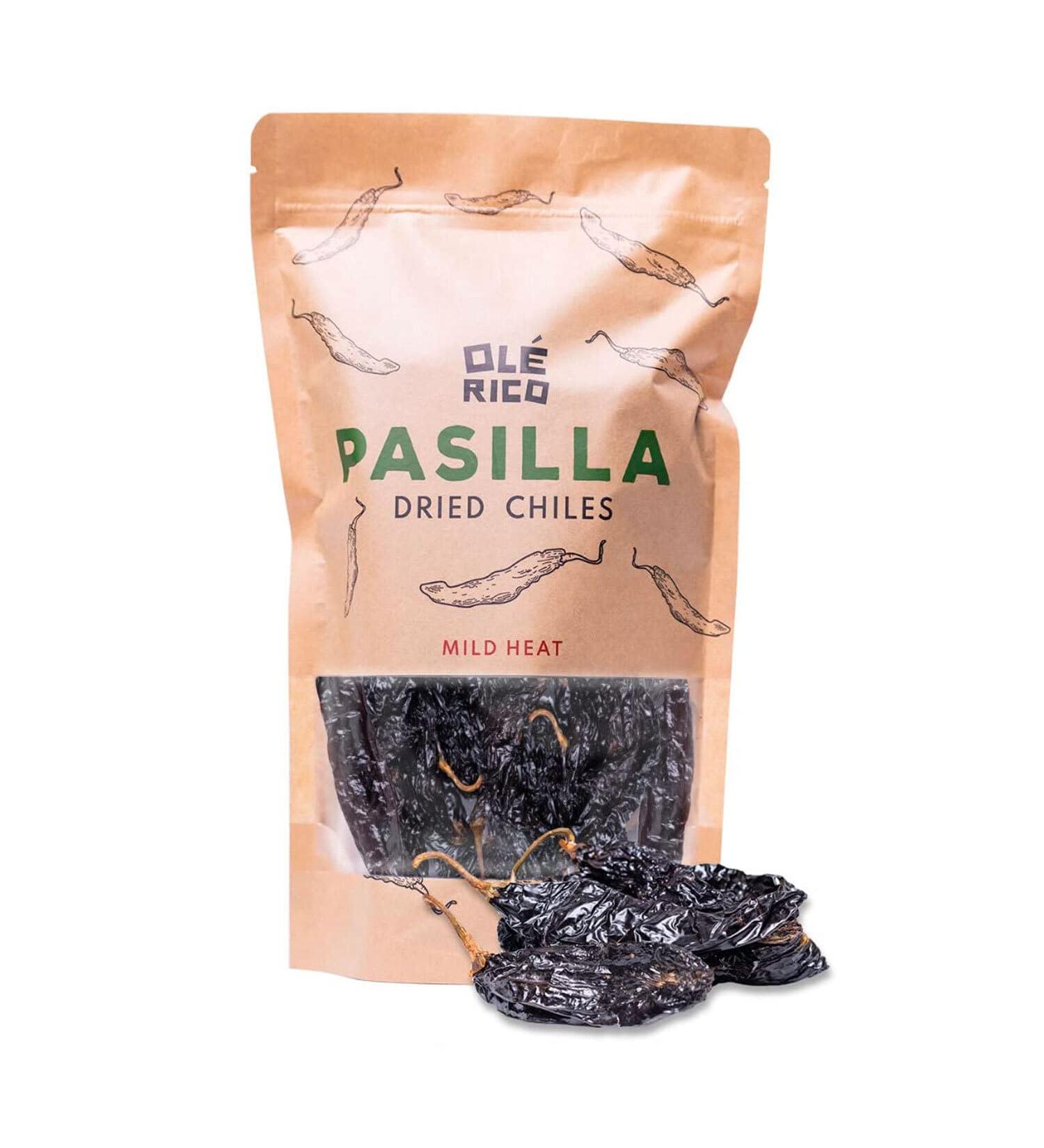 OL RICO Pasilla Dried Peppers 4 Oz. - Authentic Mexican Cuisine Staple - Premium Quality - Resealable Packaging - 4 Ounce Pack - Buy Online on GoSupps.com