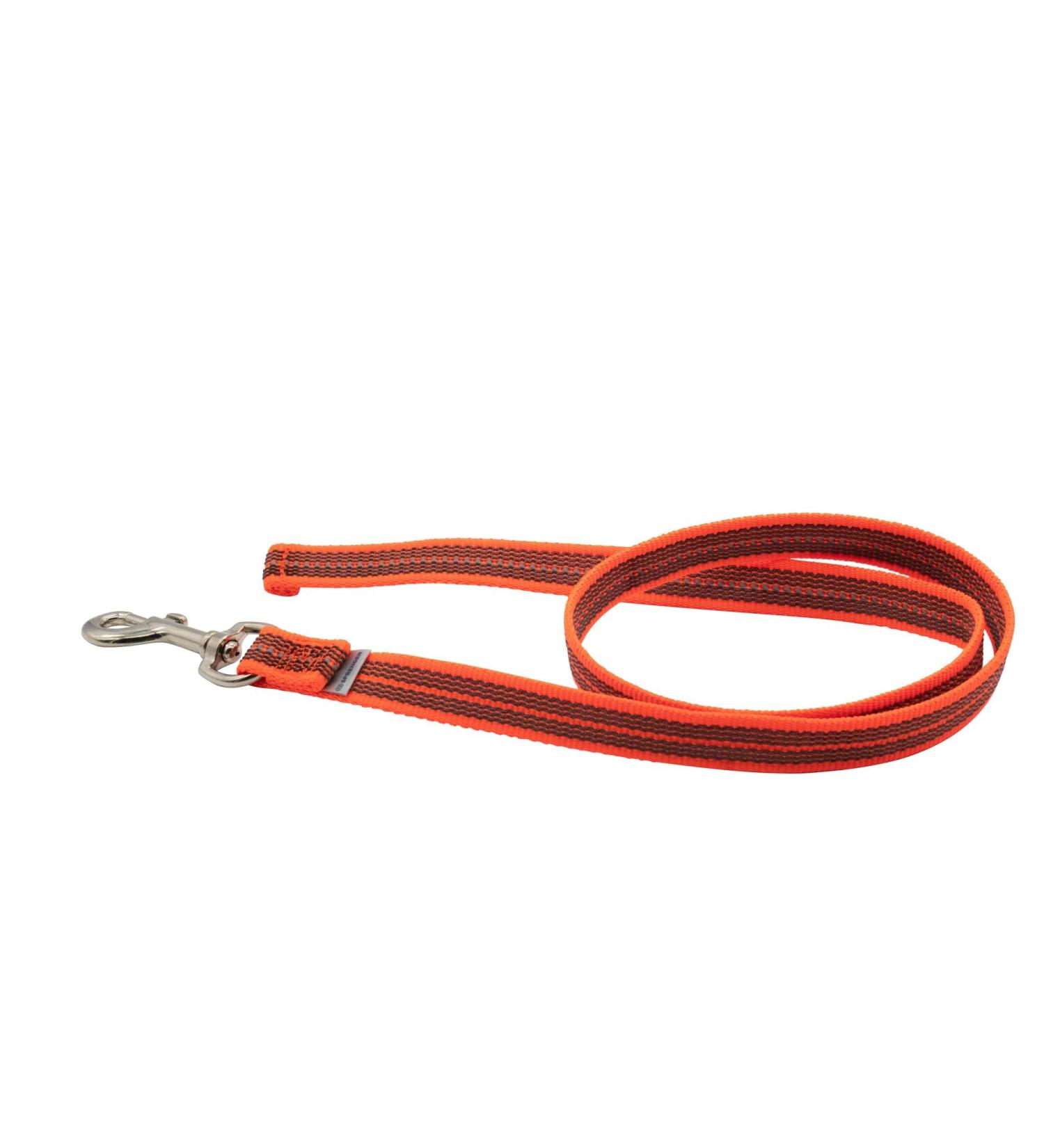 Rubberized leash without hand loop - neon orange 300 cm (3 m) 300 cm neon orange