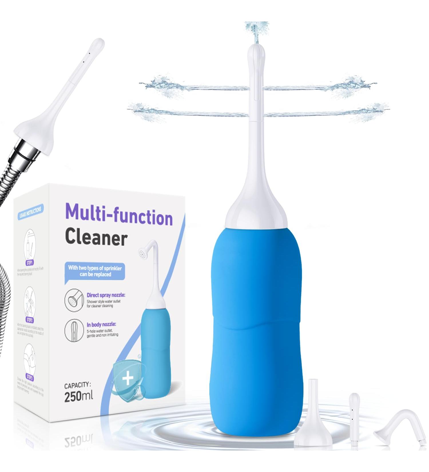 Enema Douche Anti Back-Flow Kit | Reusable Enema Bulb with 2 Spray Heads for Men & Women - Shop Internationally - Buy Online on GoSupps.com
