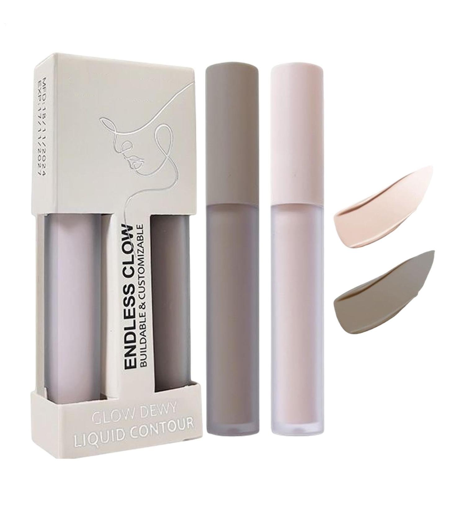 Fruusv Highlighter Pencil 2X MultiUse Liquid Contouring Stick Effective Brightening Effect Cosmetics Pencil Brightener Luminous Glow for Cheekbones Eyeshadow Nose Mouth - Buy Online on GoSupps.com