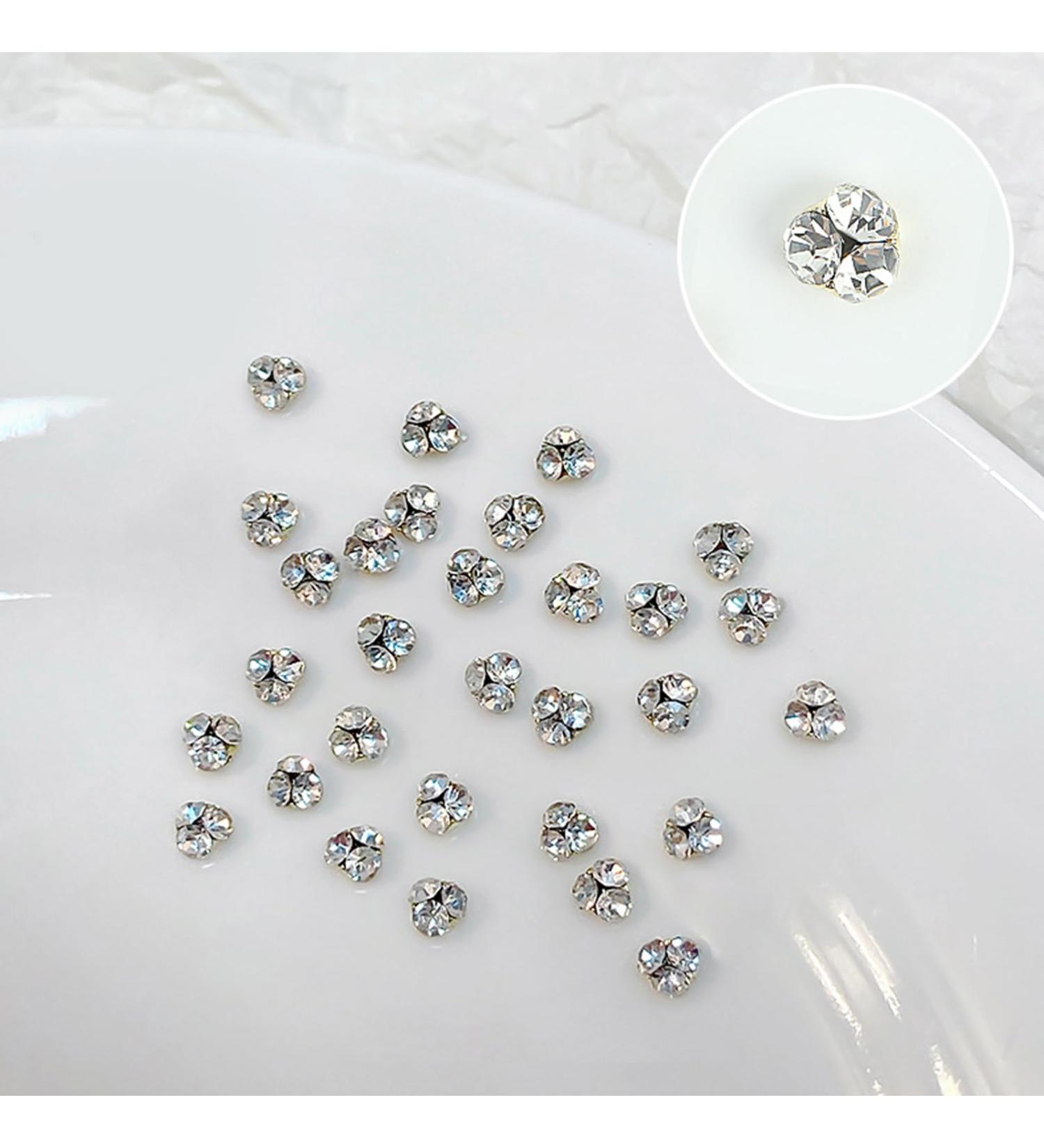 FEIlei 10Pcs Flatback Glass Nails Rhinestones Nail Art Decoration Manicure Accessory - Buy Online on GoSupps.com
