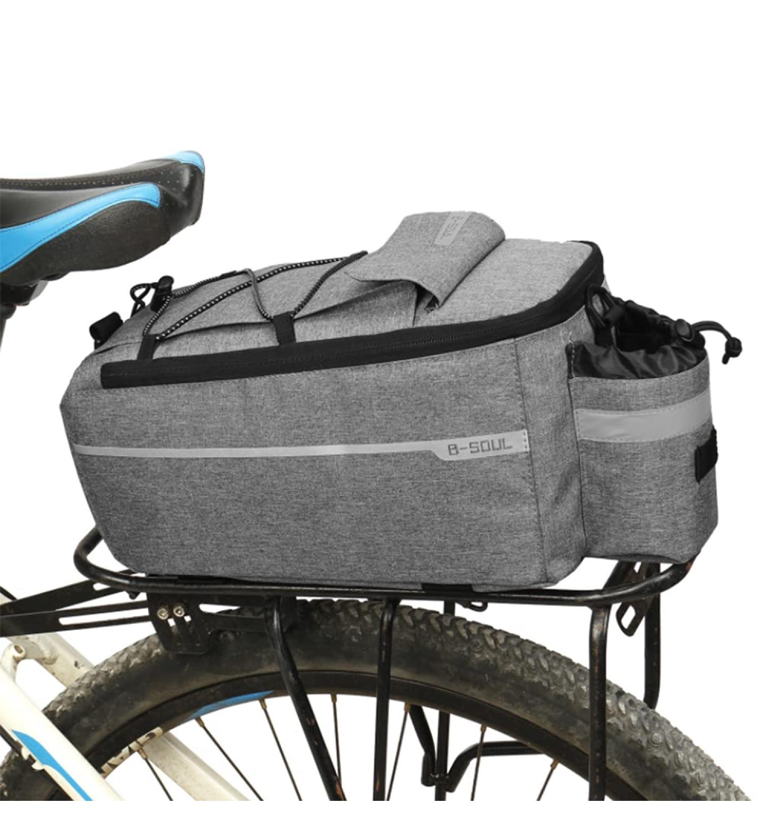 ZTZ Bike Rack Bag 8L Insulated Cargo Storage Grey - Waterproof & Reflective - Buy Online on GoSupps.com