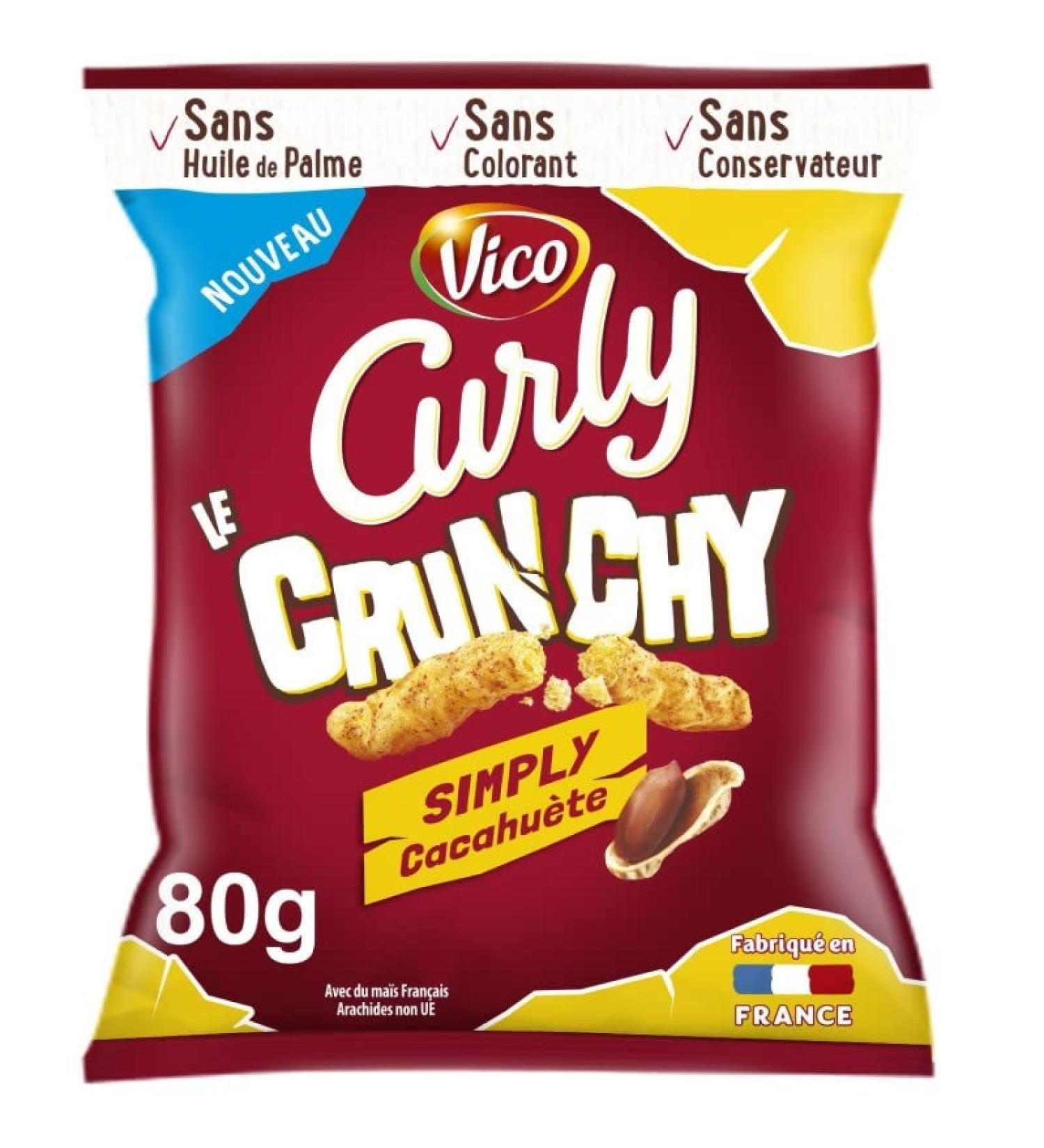 G n rique Curly Peanut Crunchy 80 g Savour These Delicious Savoury Cookies for Laptops Pack of 6
