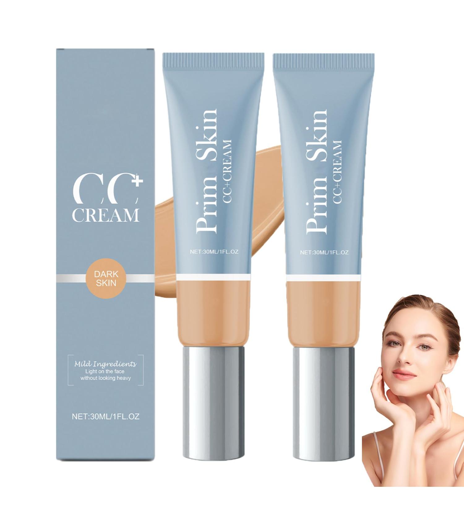 Cr me CC pour femmes d' ge m r correcteur de teint et anti-cernes illuminateur fond de teint mat couvrance totale cr me teint e hydratante longue tenue waterproof (dark 2pcs) - Buy Online on GoSupps.com