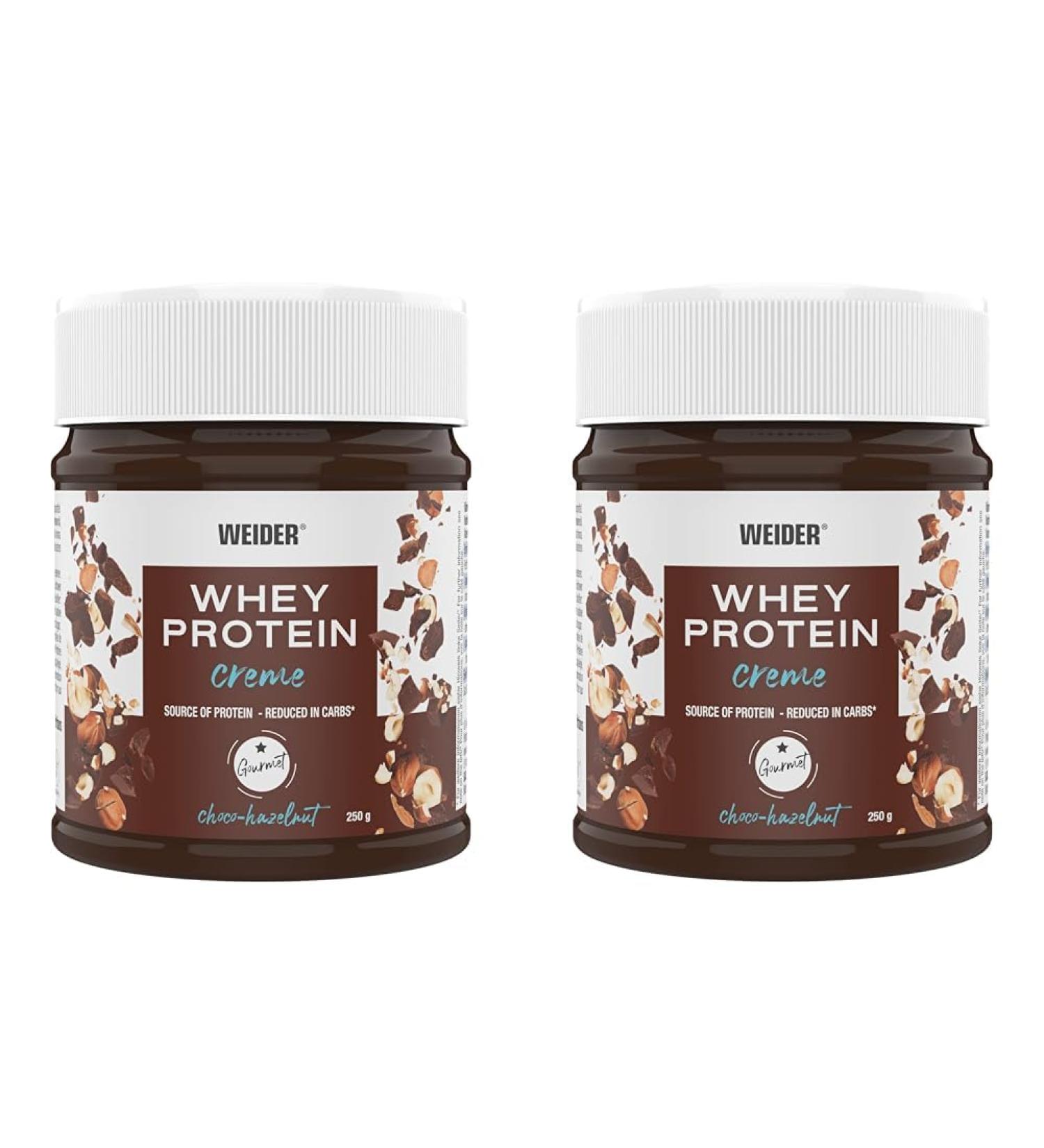 WEIDER Whey Protein Choco Creme delicious chocolate-hazelnut spread with 21% protein (pack of 2)