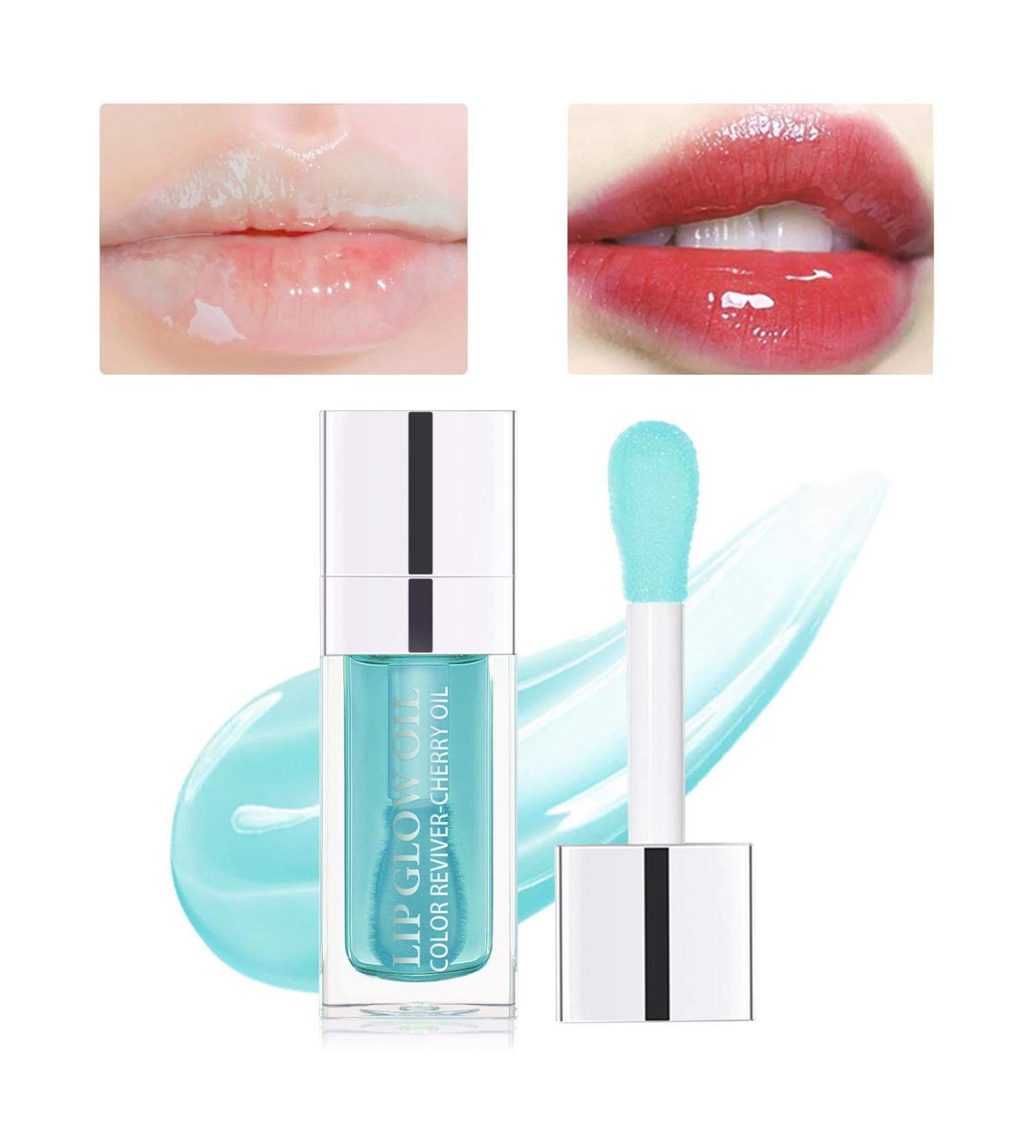Prreal Tinted Lip Oil - Hydrating Plumping Gloss for Dry Lips (Blue) - Buy Online on GoSupps.com