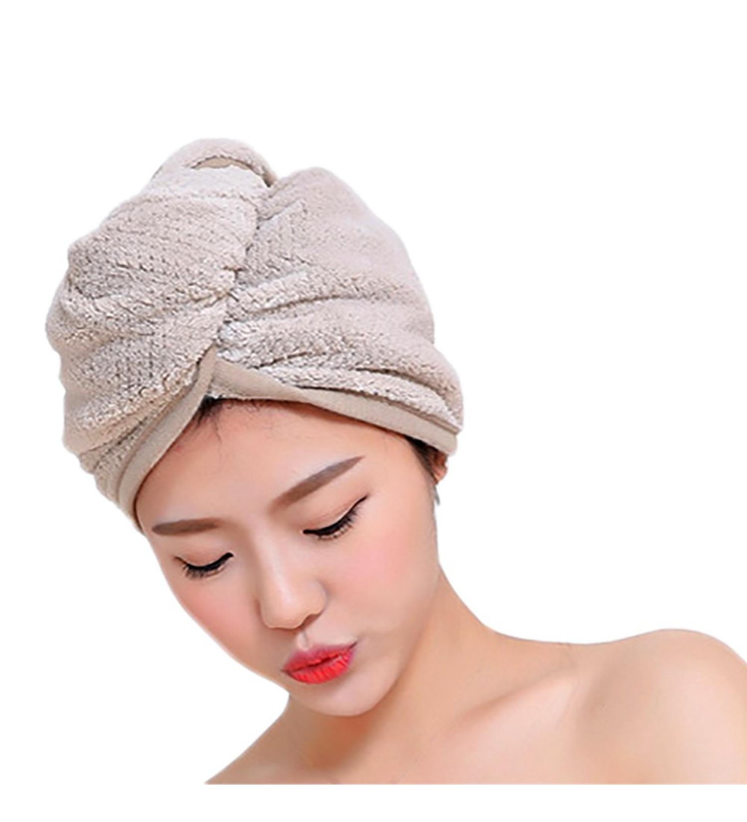 Microfiber Hair Dryer Towel - Fast Drying Pineapple Design Soft Water-Absorbing Towel Cap with Button - Ideal for Shower & Travel - Buy Online on GoSupps.com