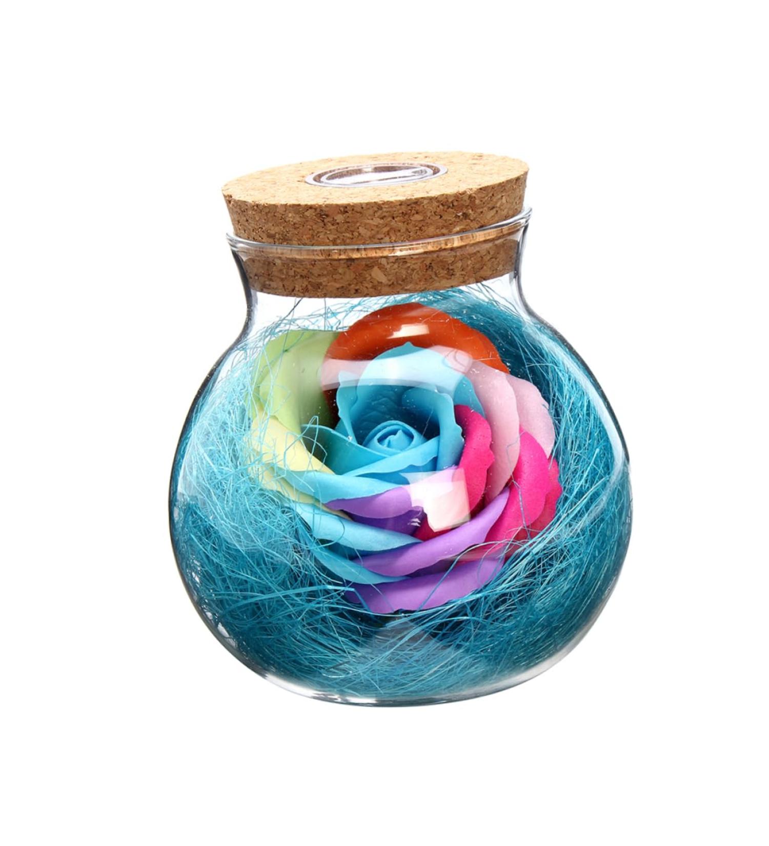 UTHCLO Glass Wish Bottle Decor Memorial The Led Light Wish Bottle Eternal Wish Bottle Rose Handmade Soap - Buy Online on GoSupps.com