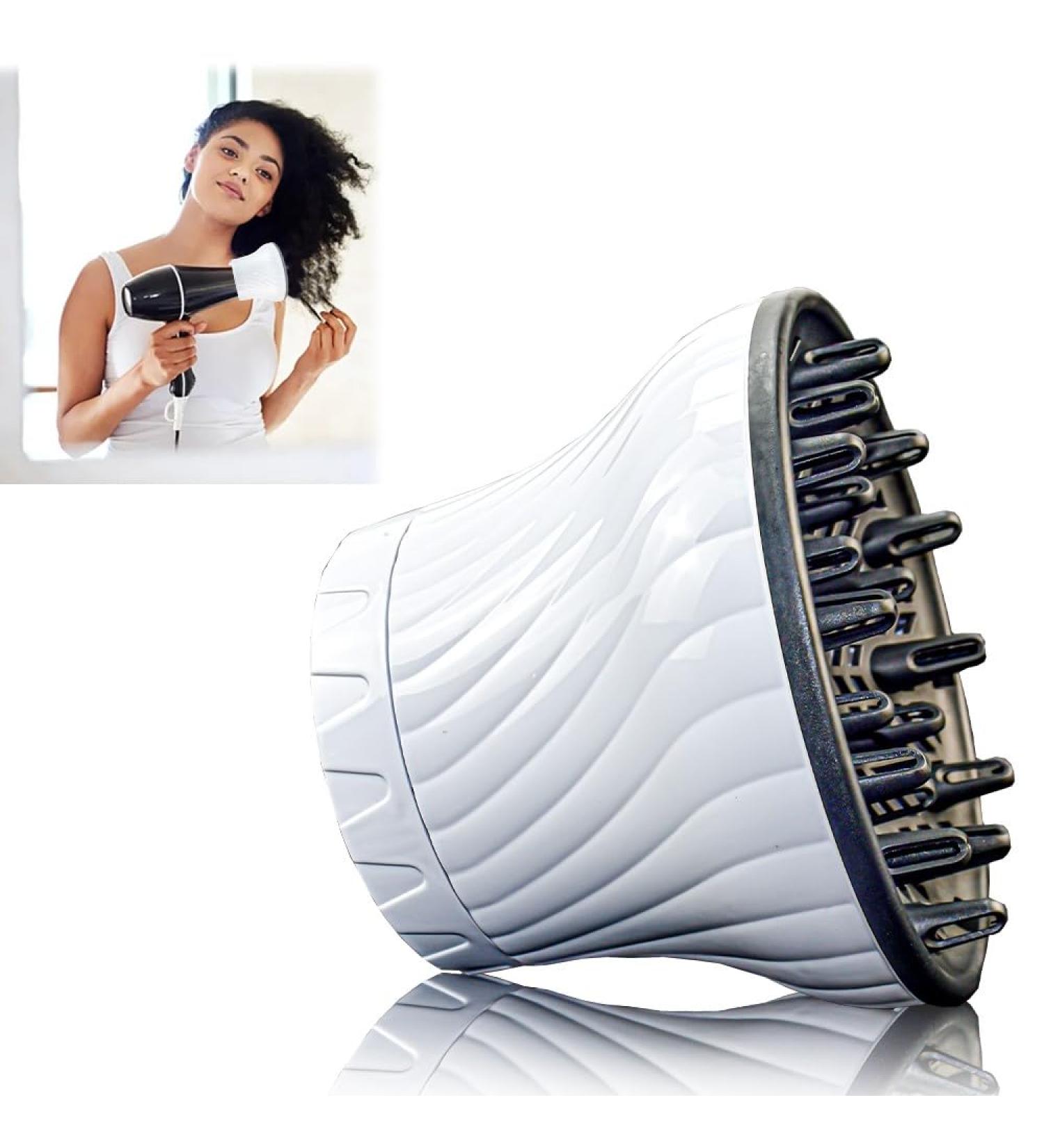 Haomeeduo Universal Hair Dryer Diffuser Attachment for Curly & Wavy Hair - 1.4-3 Inches White - Buy Online on GoSupps.com