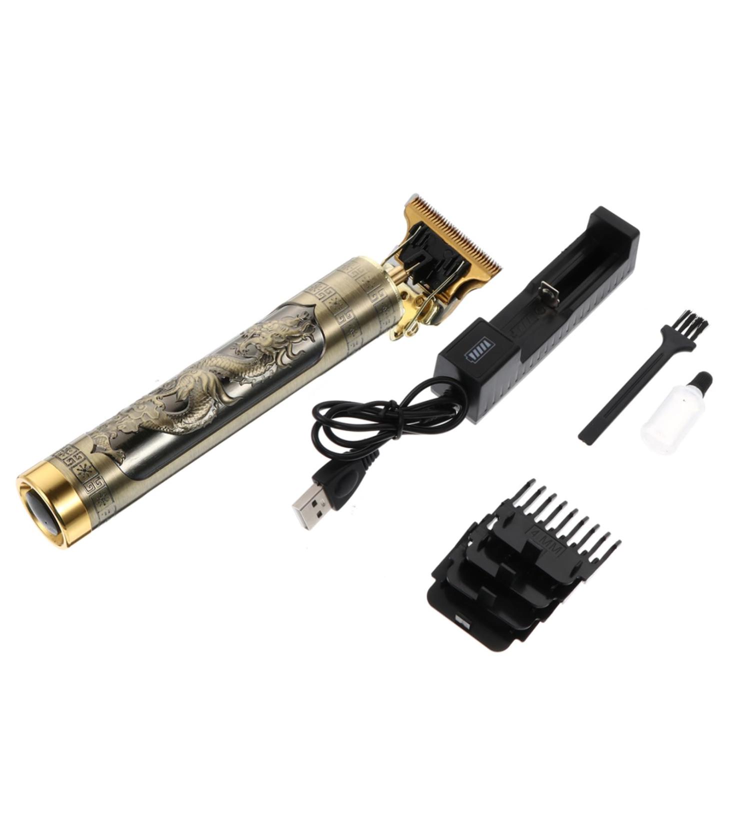 FRCOLOR Electric Clippers Electric Haircut Shear Electric Trimmer Cordless Grooming Electric Precision Trimmer Electric Grooming Kit Oil Head Aluminum Alloy T9 15X4.3CM Golden - Buy Online on GoSupps.com