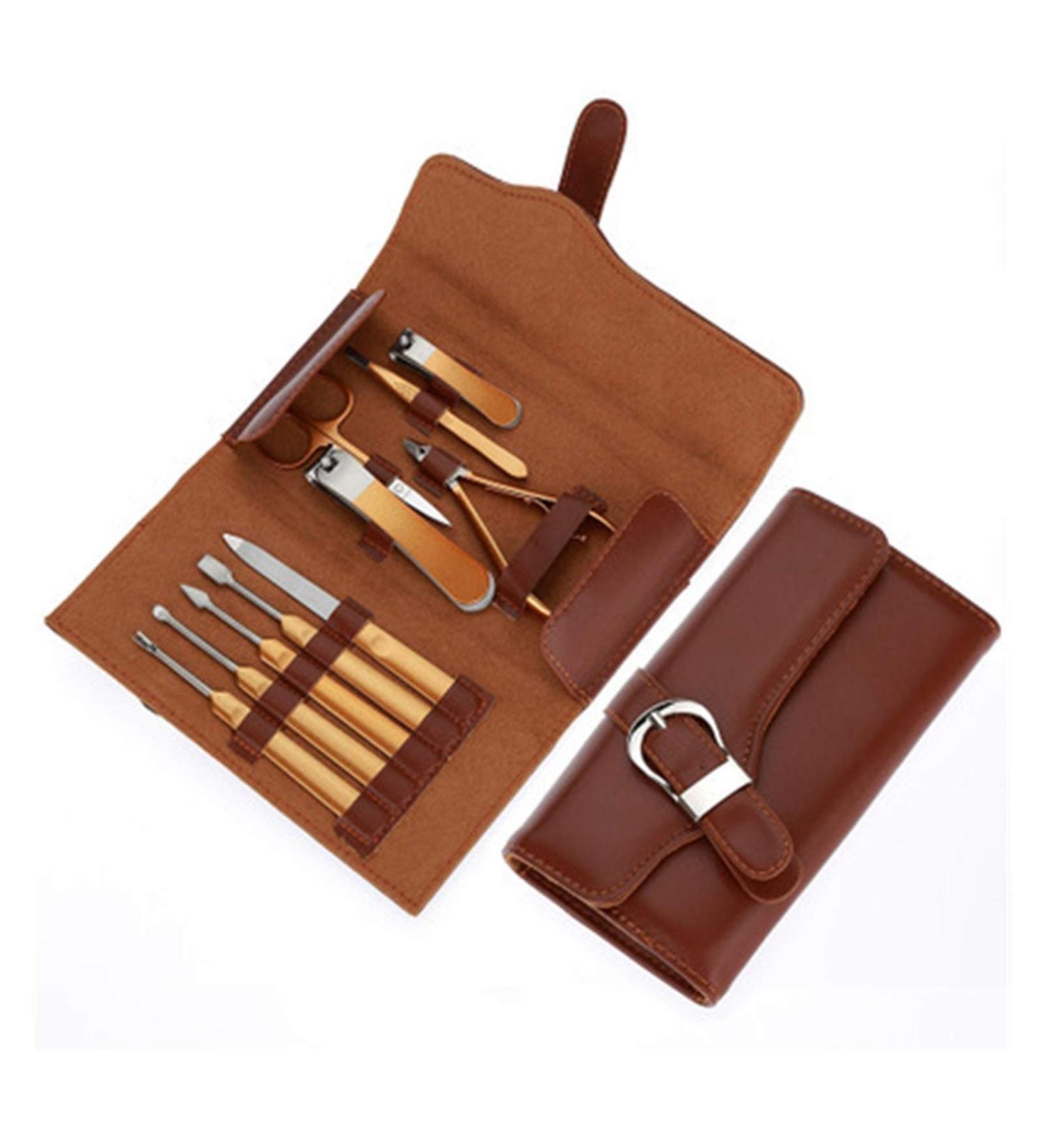 BANDKIT 16 Pieces Professional Stainless Steel Nail Nail Clippers Set Nail Manicure Pedicure Tools for Gift Utility 10 Pieces(10 Pieces Golden) - Buy Online on GoSupps.com