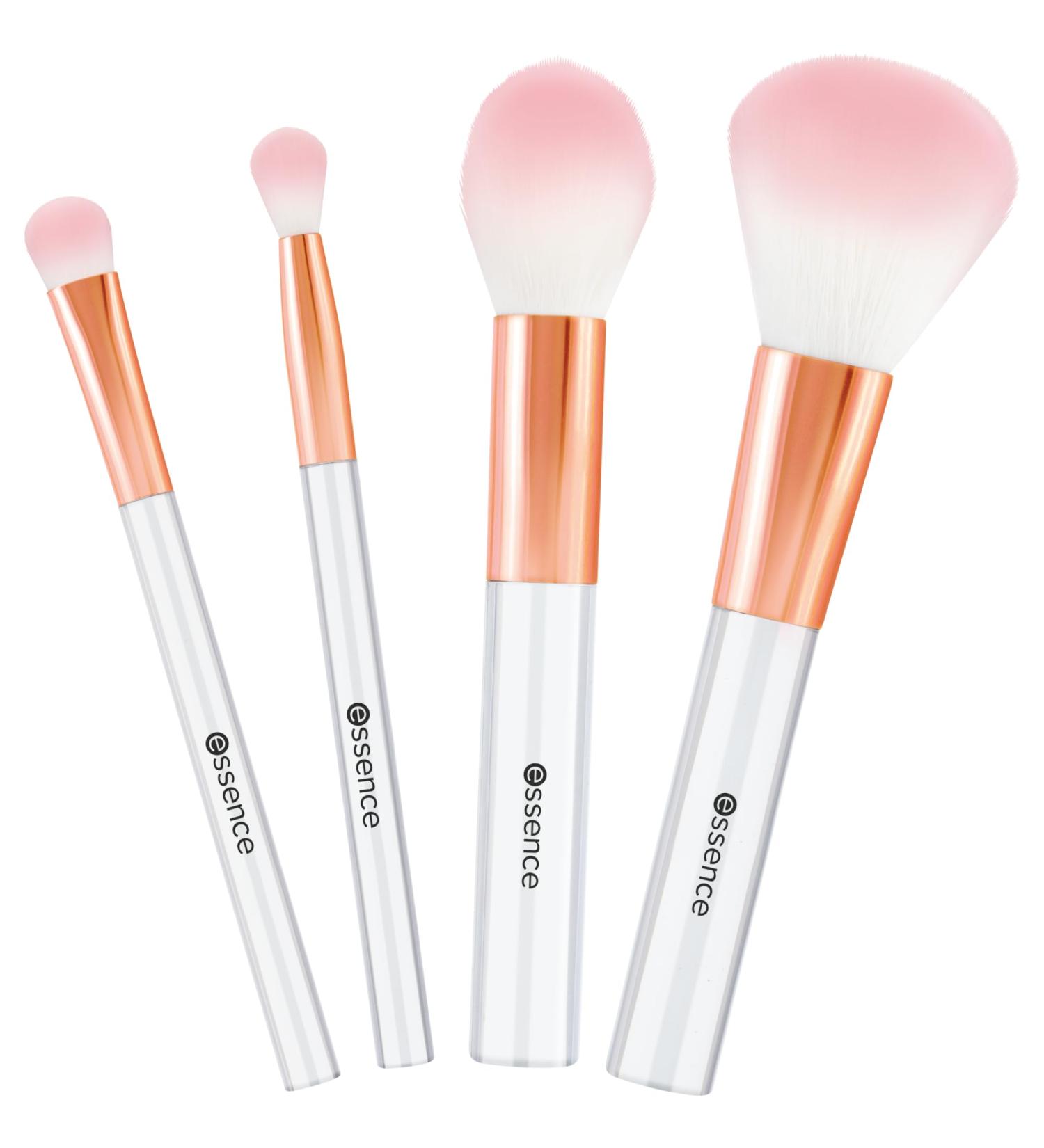 Essence Emily in Paris Mini Brushes Set - 2 Eye & 2 Face Brushes | Super Soft Vegan & Cruelty-Free Travel Size for Perfect Makeup Application & Blending - Buy Online on GoSupps.com