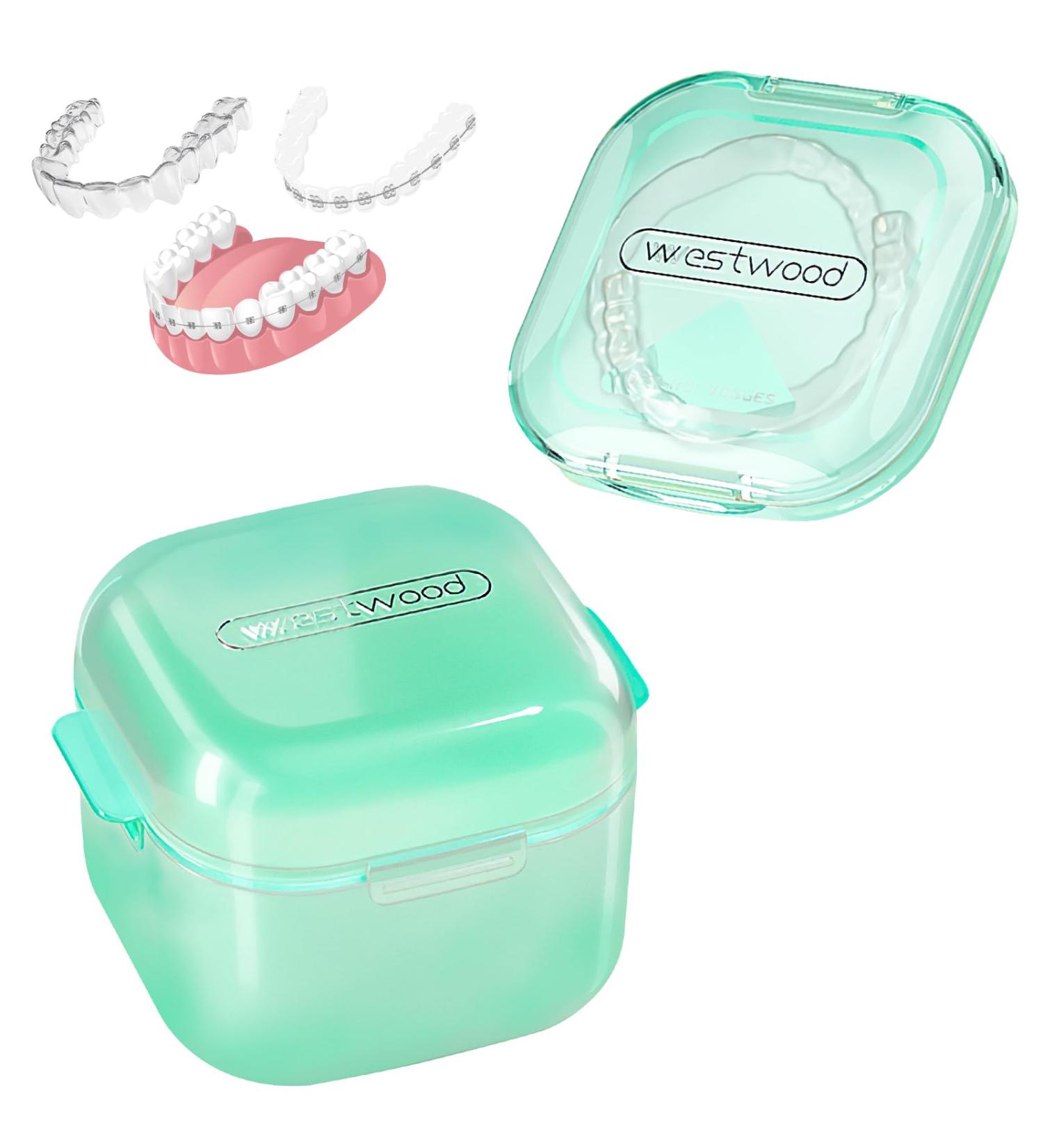 Loquick Denture Box with Sieve - Portable & Hygienic Storage for False Teeth | Ideal for Prosthetic Care (Green) - Buy Online on GoSupps.com