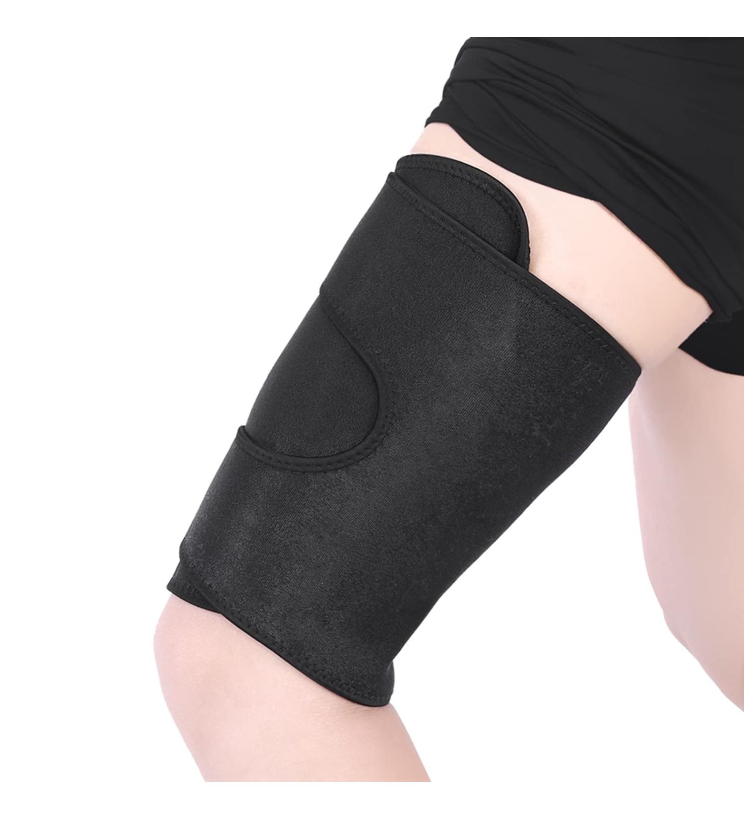 Breathable Thigh Support & Hamstring Compression Sleeve | Adjustable Neoprene Brace for Sprains Strains & Sports Injuries - International Shipping - Buy Online on GoSupps.com